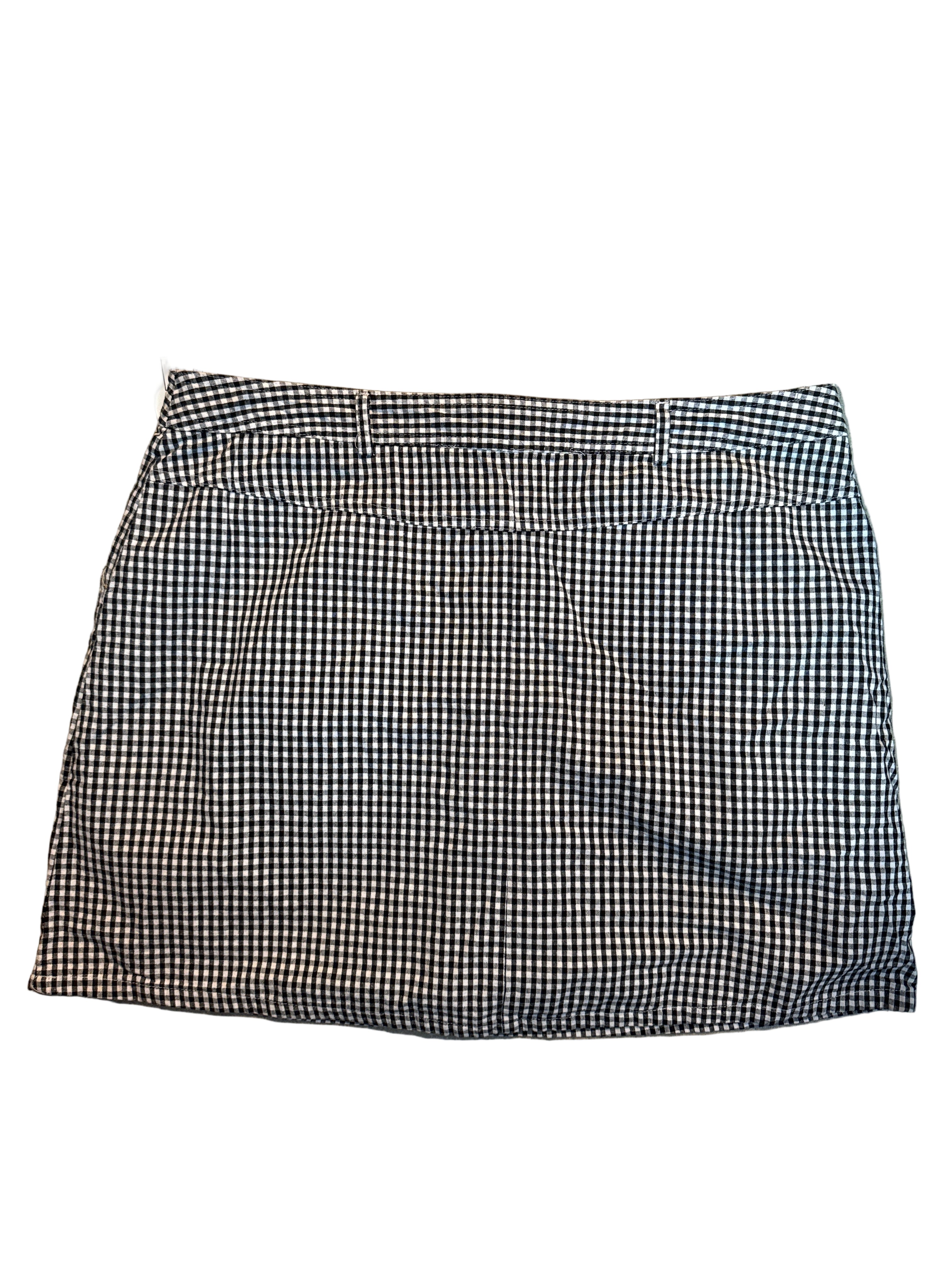 black white studio ii gingham mini skirt, 16