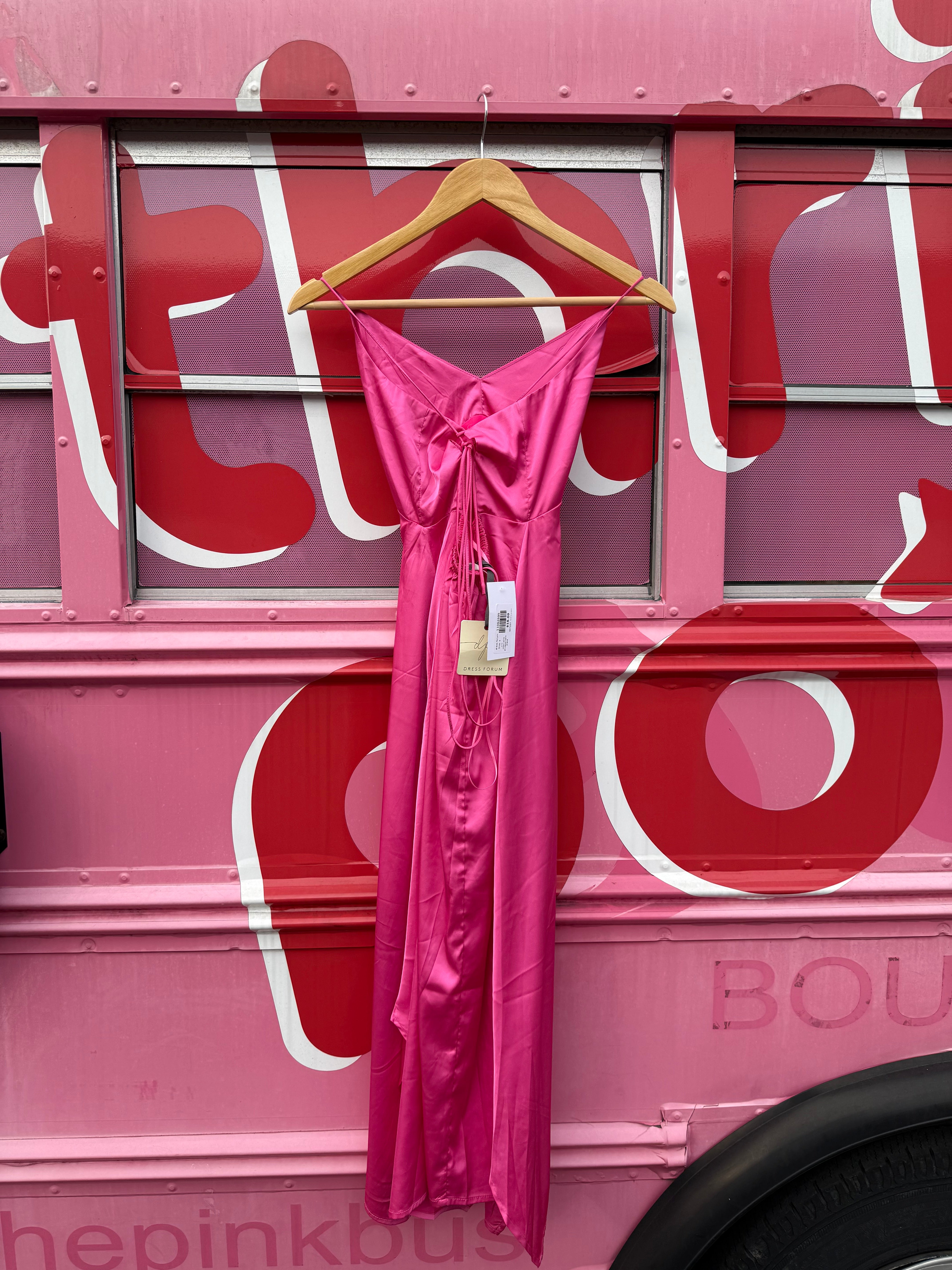 pink dress forum maxi pink strappy tank dress, s