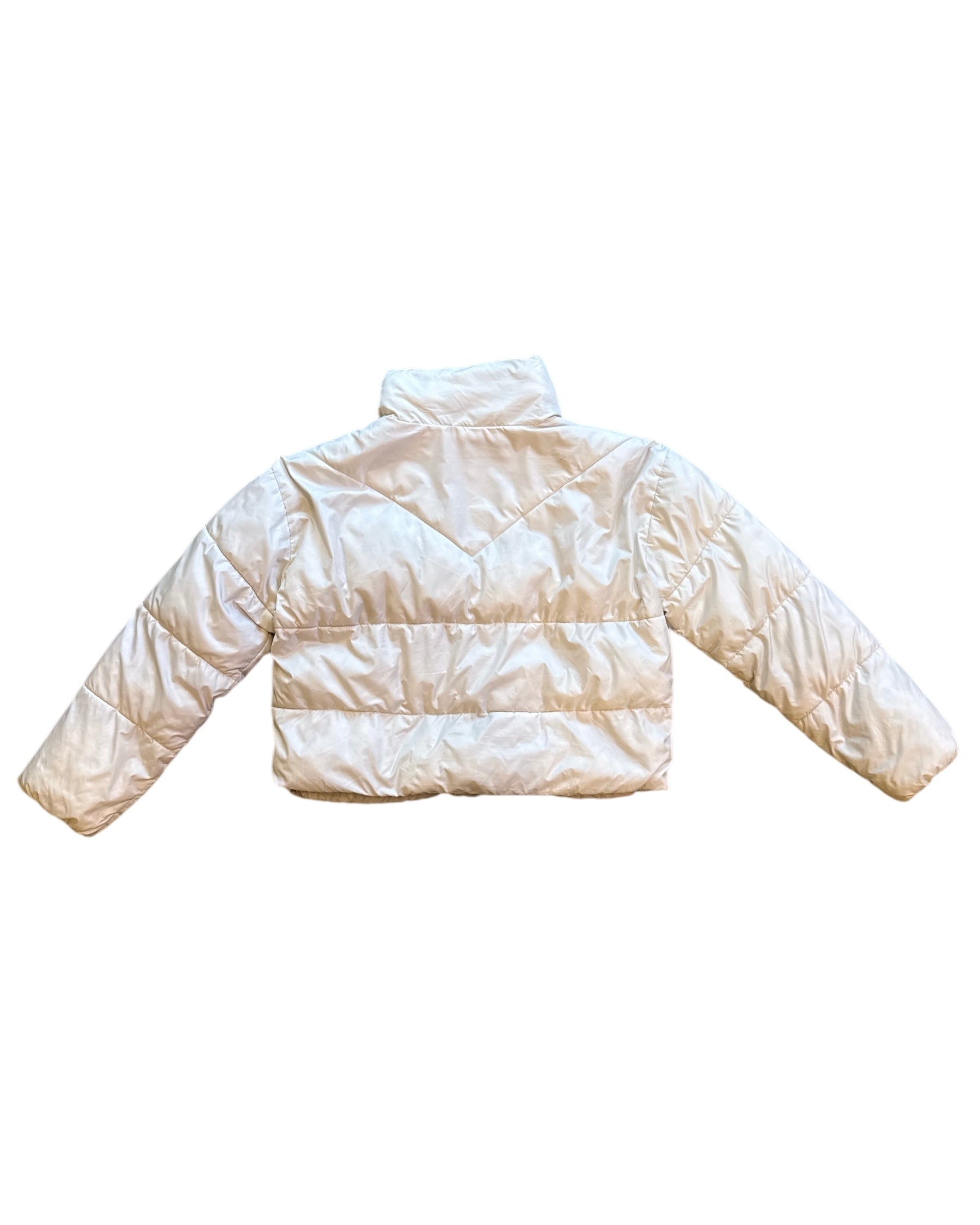 cream NVLT cropped puffer jacket, M