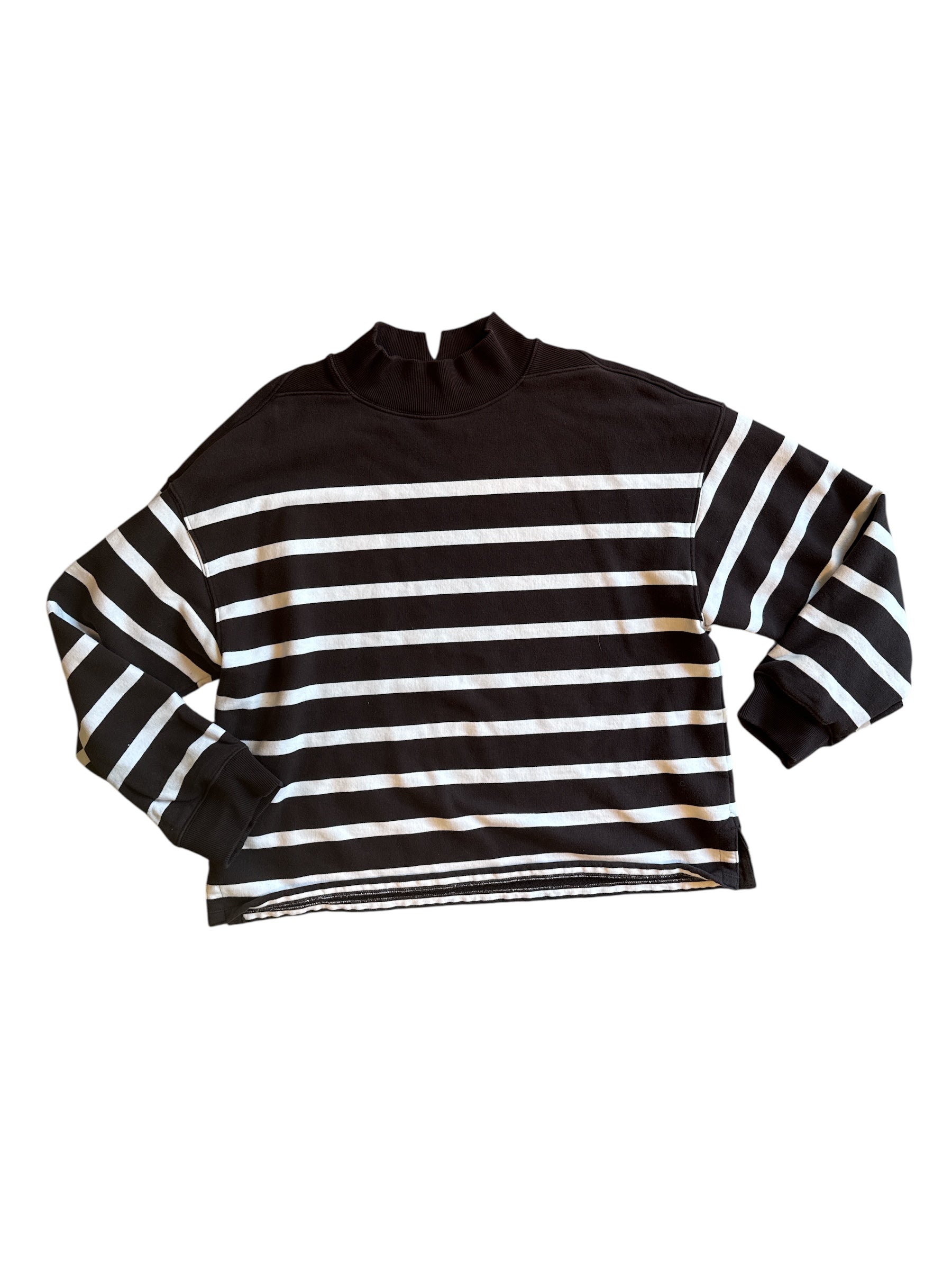 black white madewell striped sweater, xxl