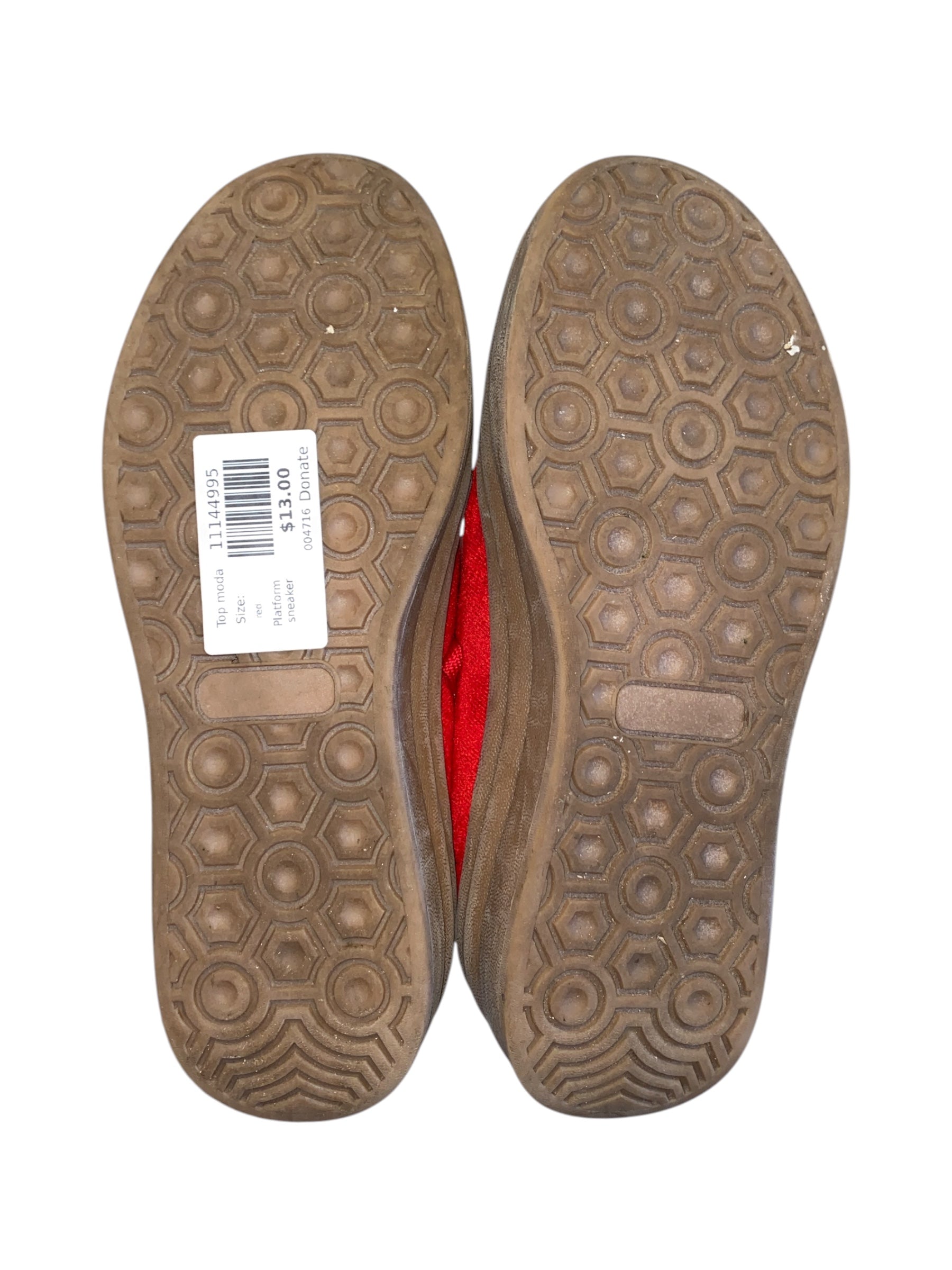 red Top moda Platform sneaker
