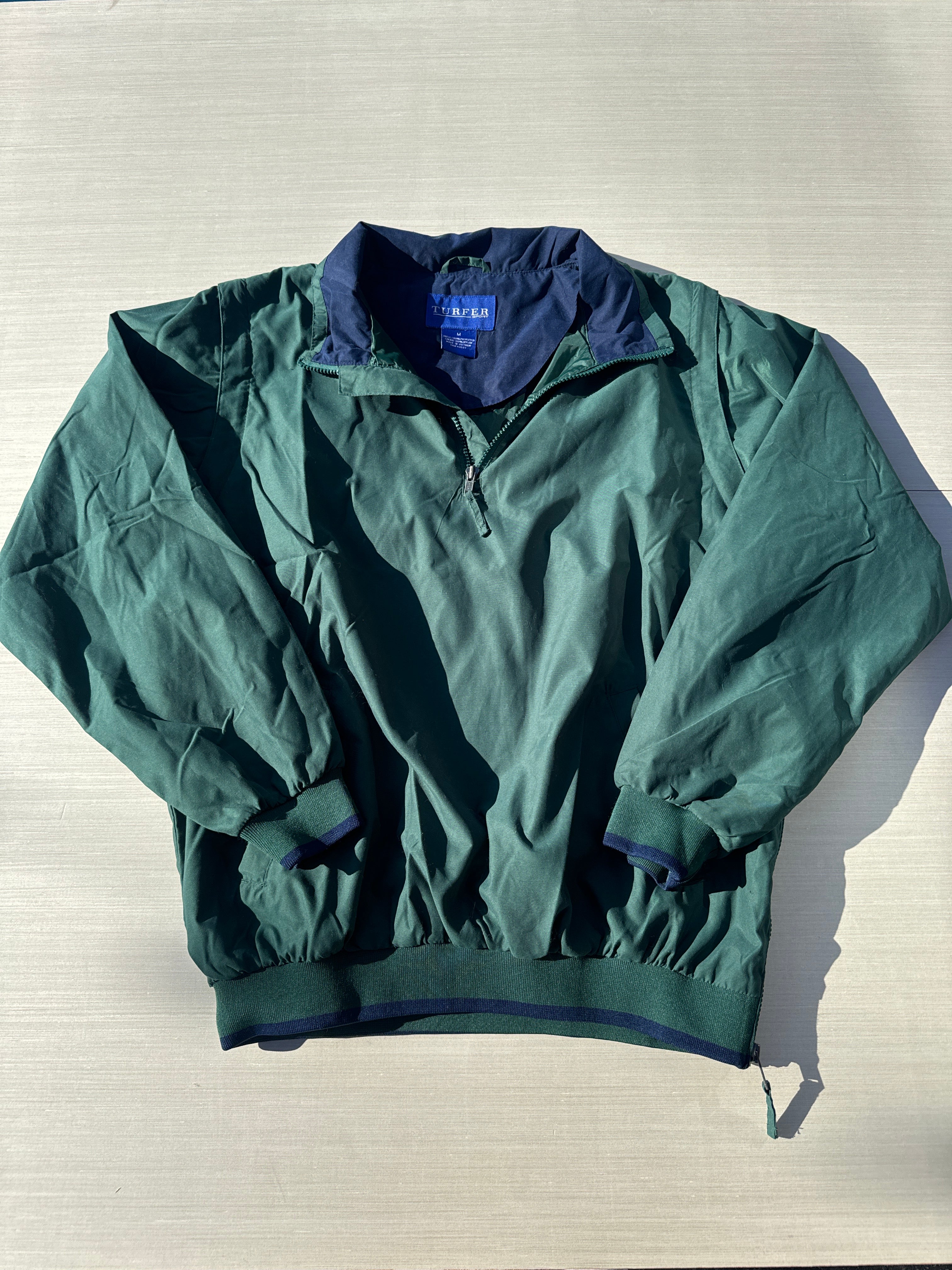 green turfer windbreaker pullover, M