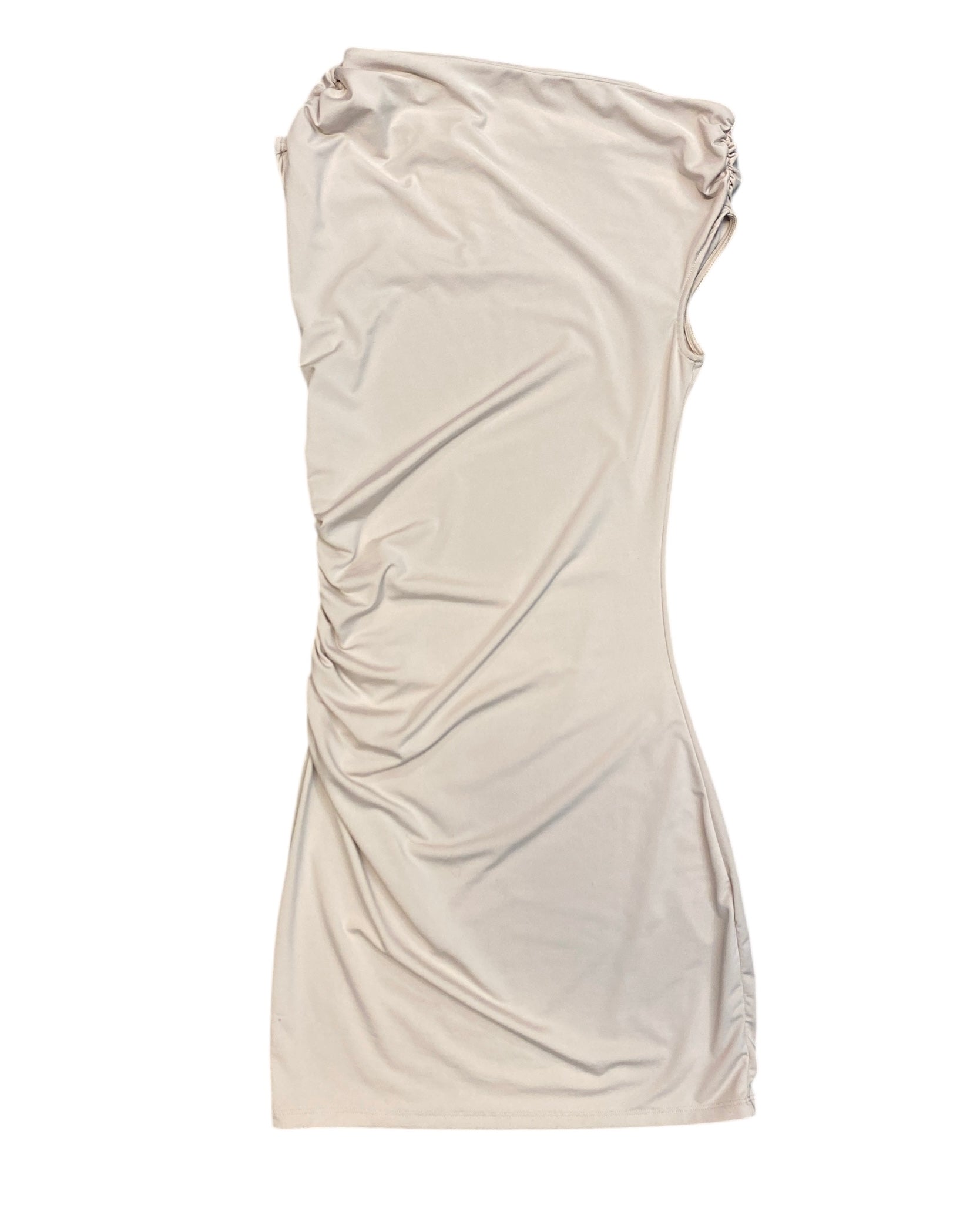 Cream Divided Slinky high neck dress, S