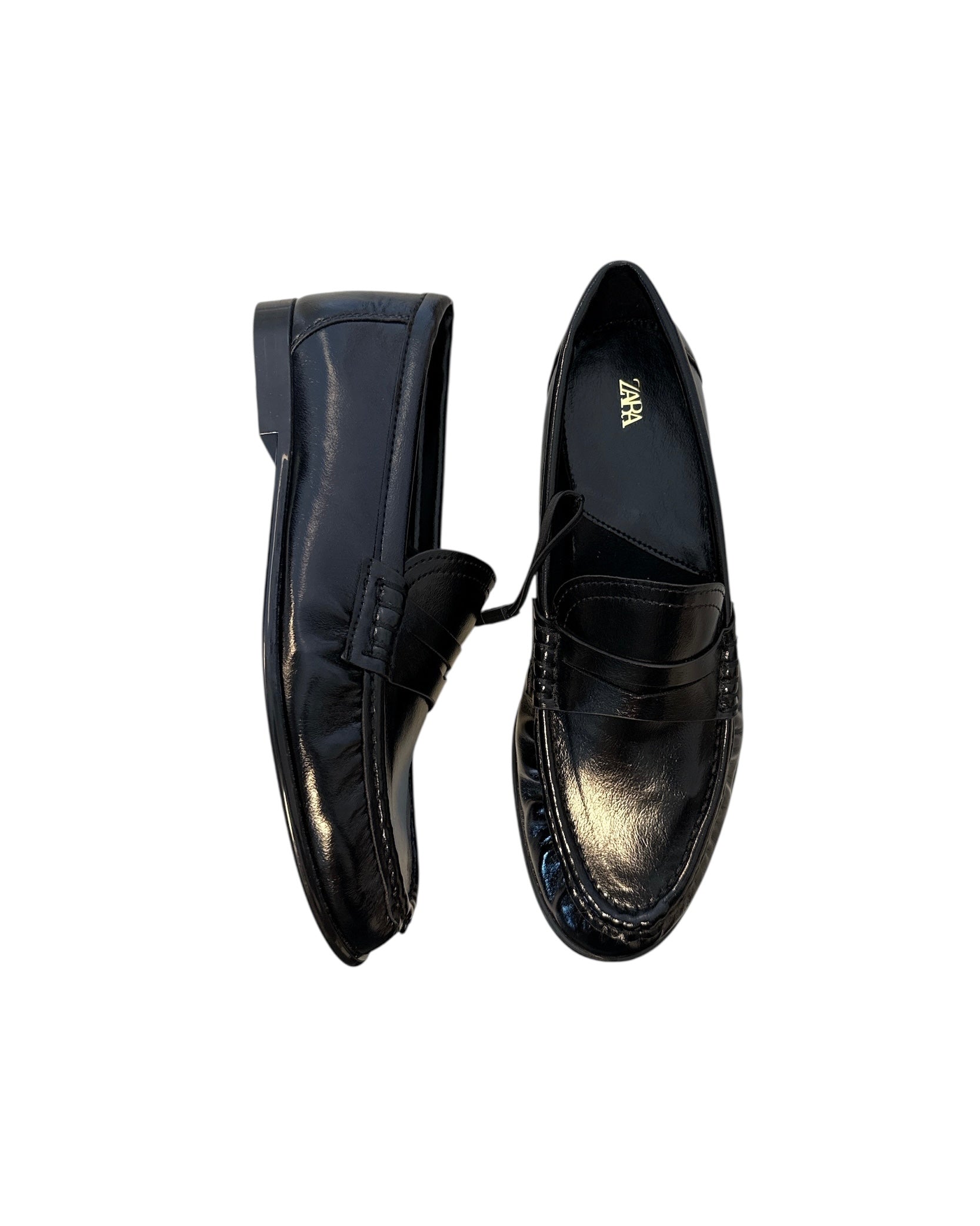 black zara nwt loafers, 6