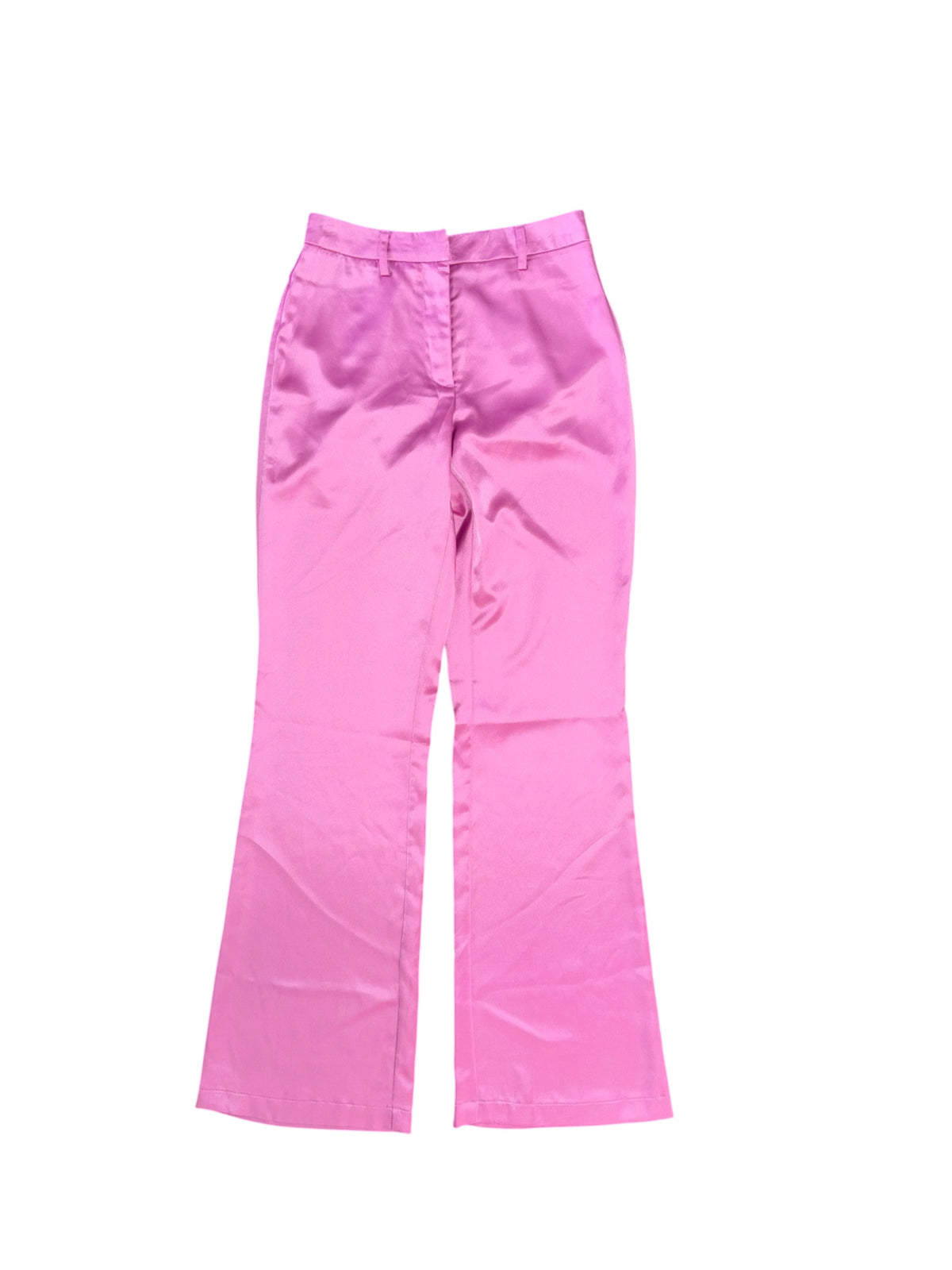 pink pieces satin trousers, xs