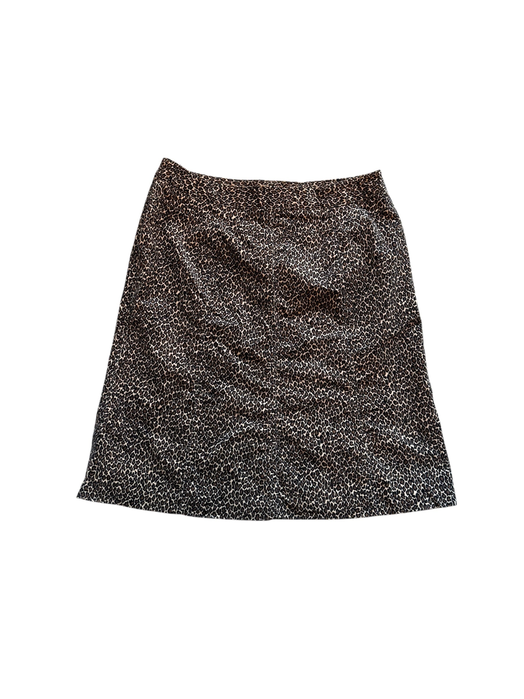 brown black talbots cheetah cord midi skirt, 12