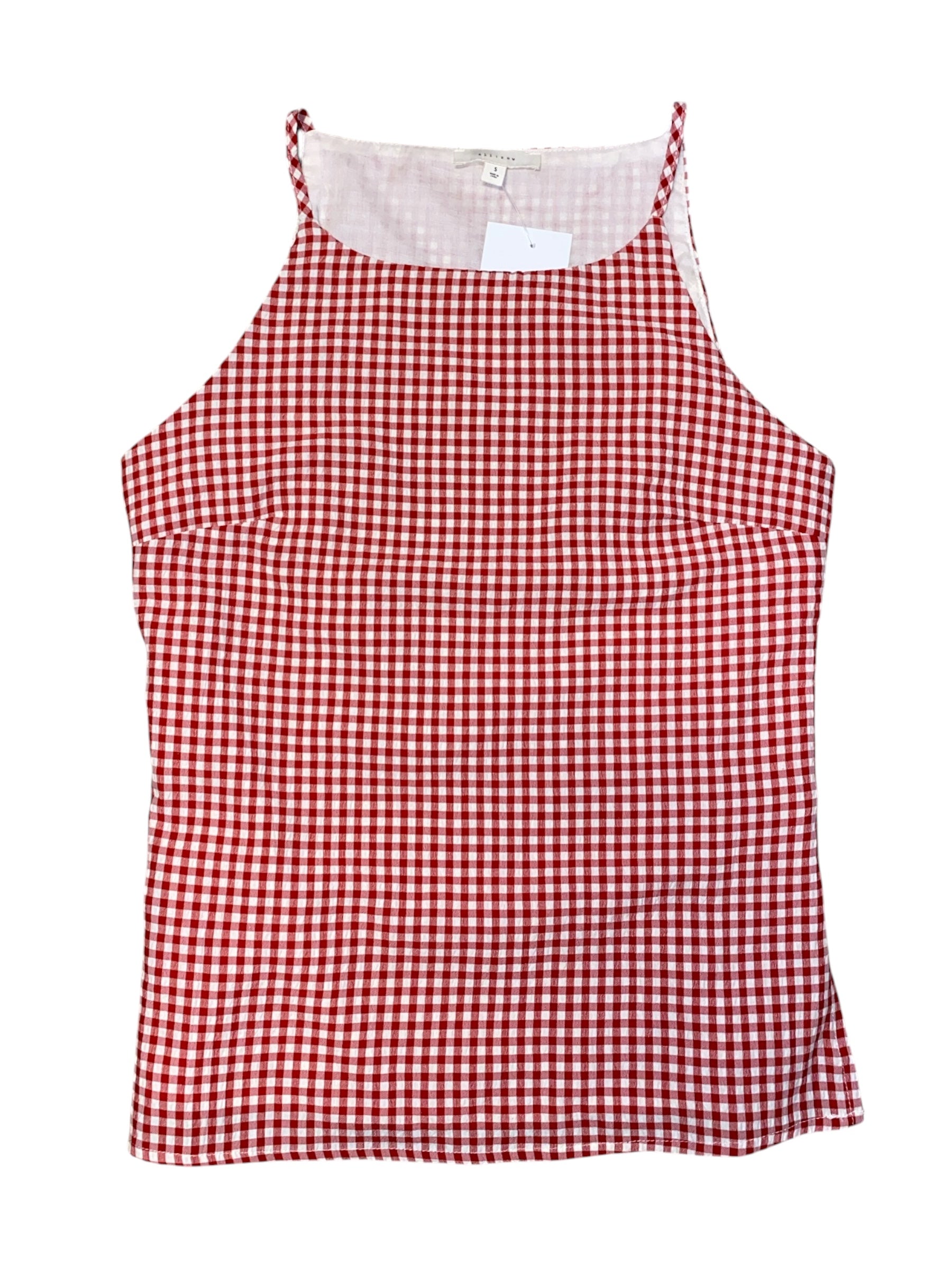red white all:row gingham tank, s