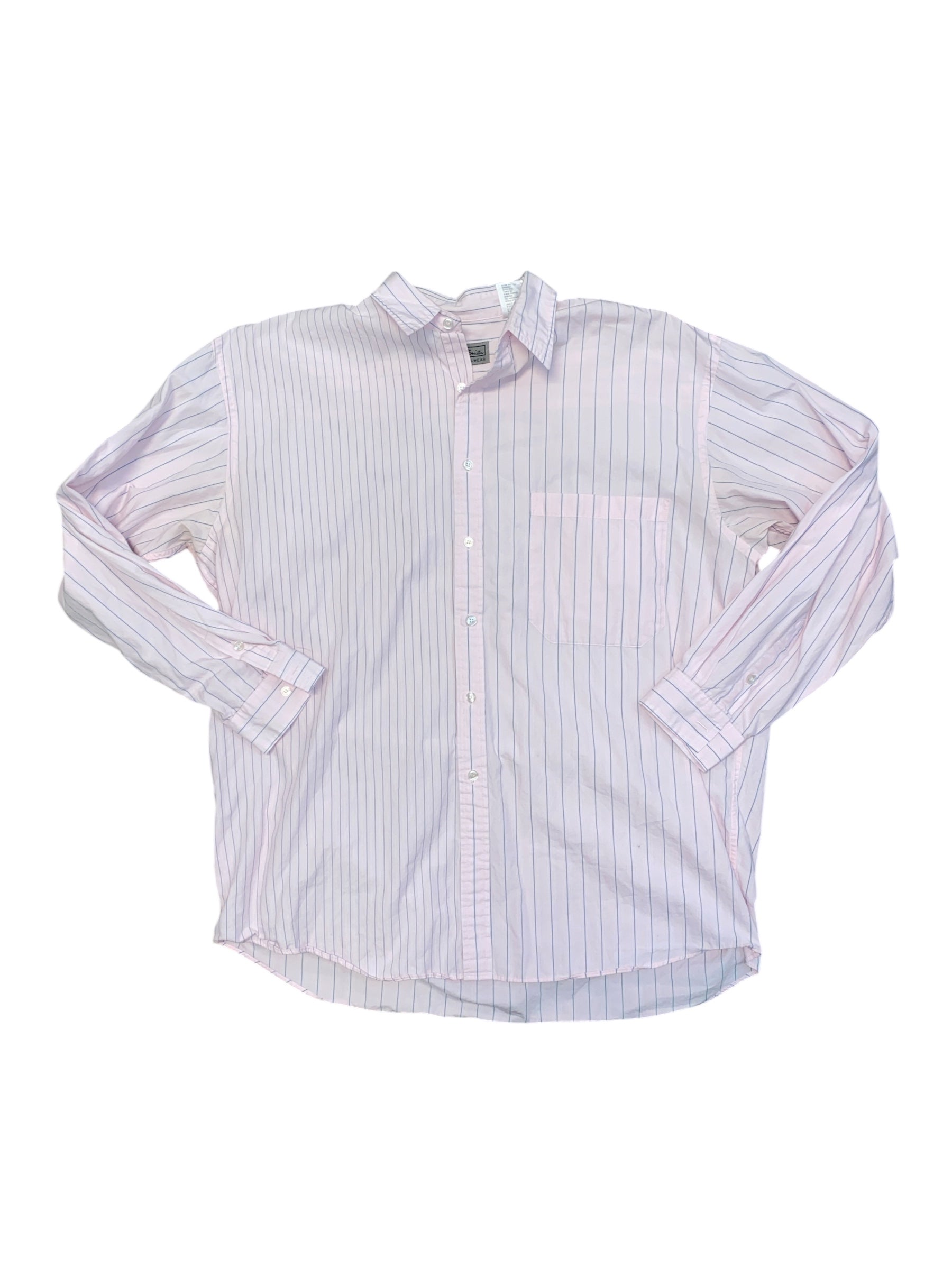 Pink Paul Smith Mens striped button up, 3 (L/XL)