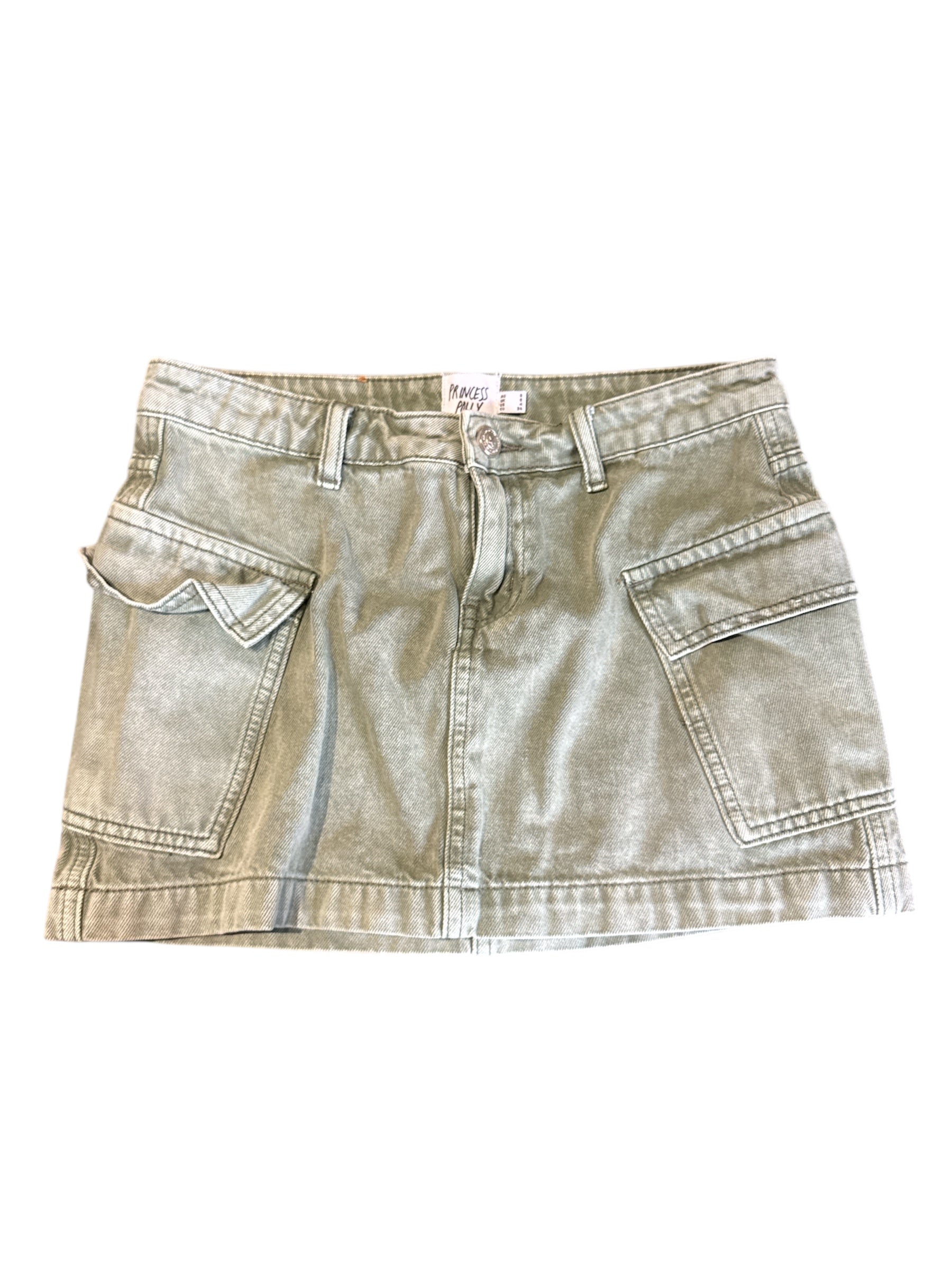 green princess polly denim mini skirt, 4