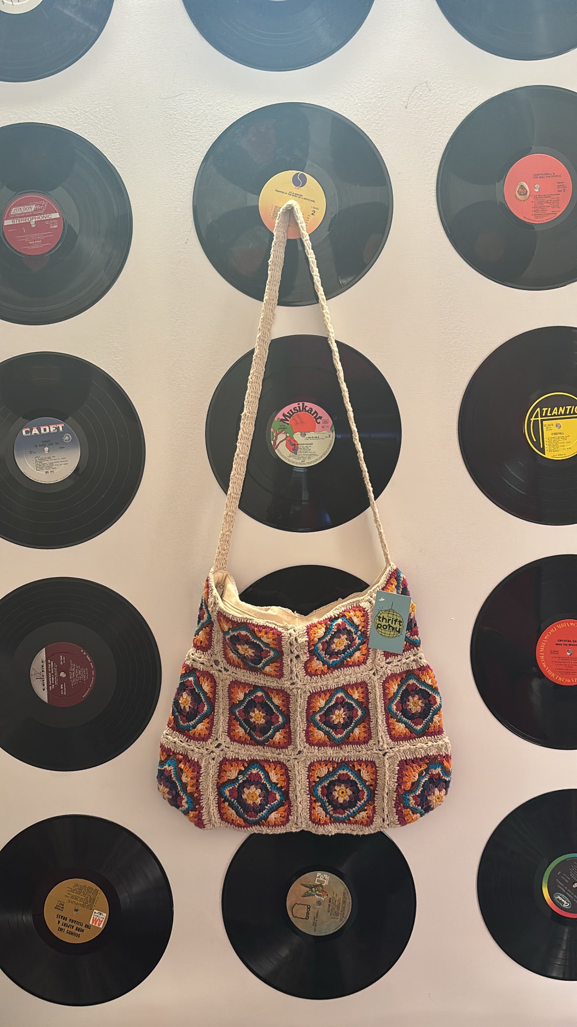 Pink tan Free people Crochet bag