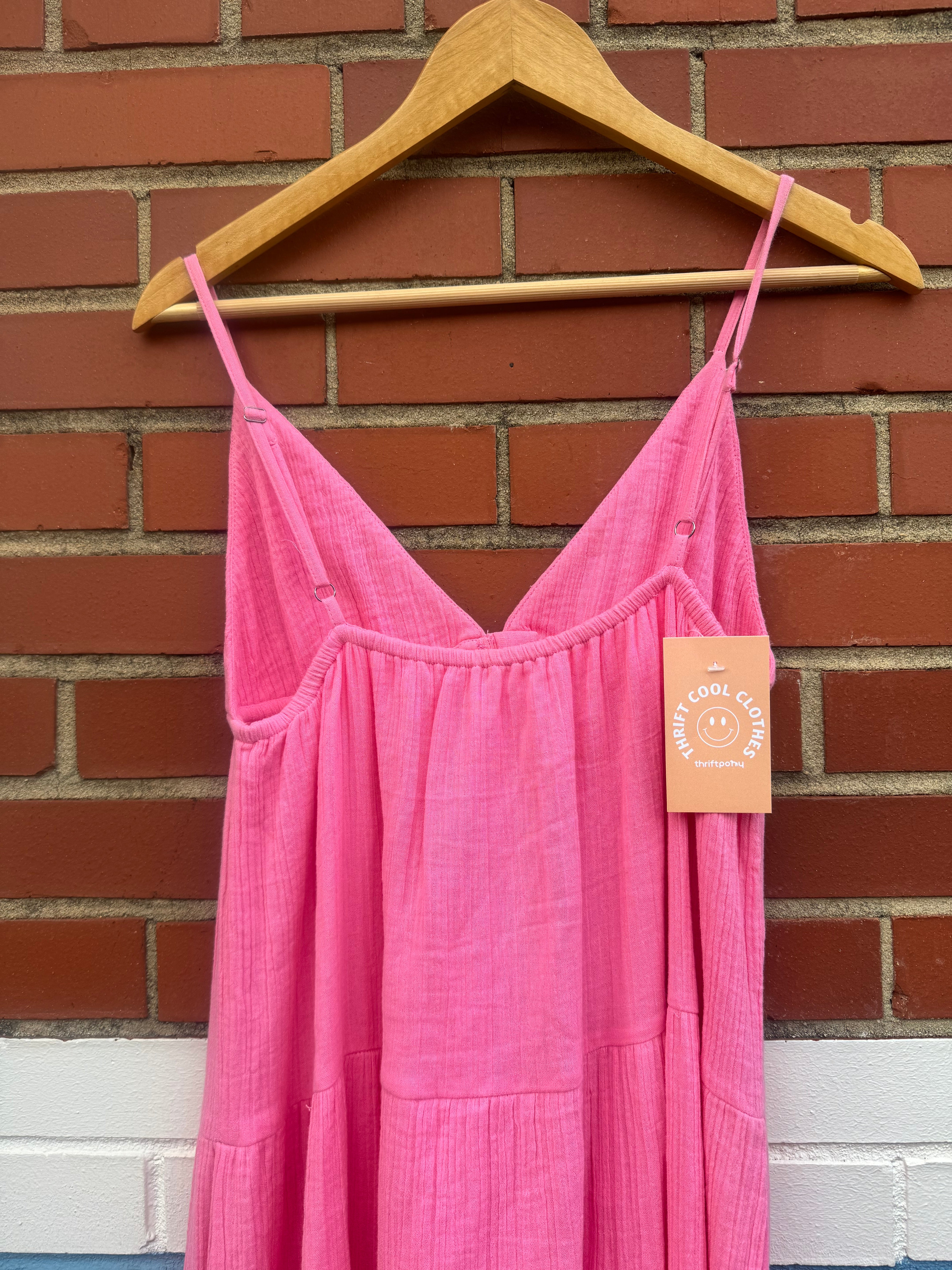 pink  gauzey dress, L