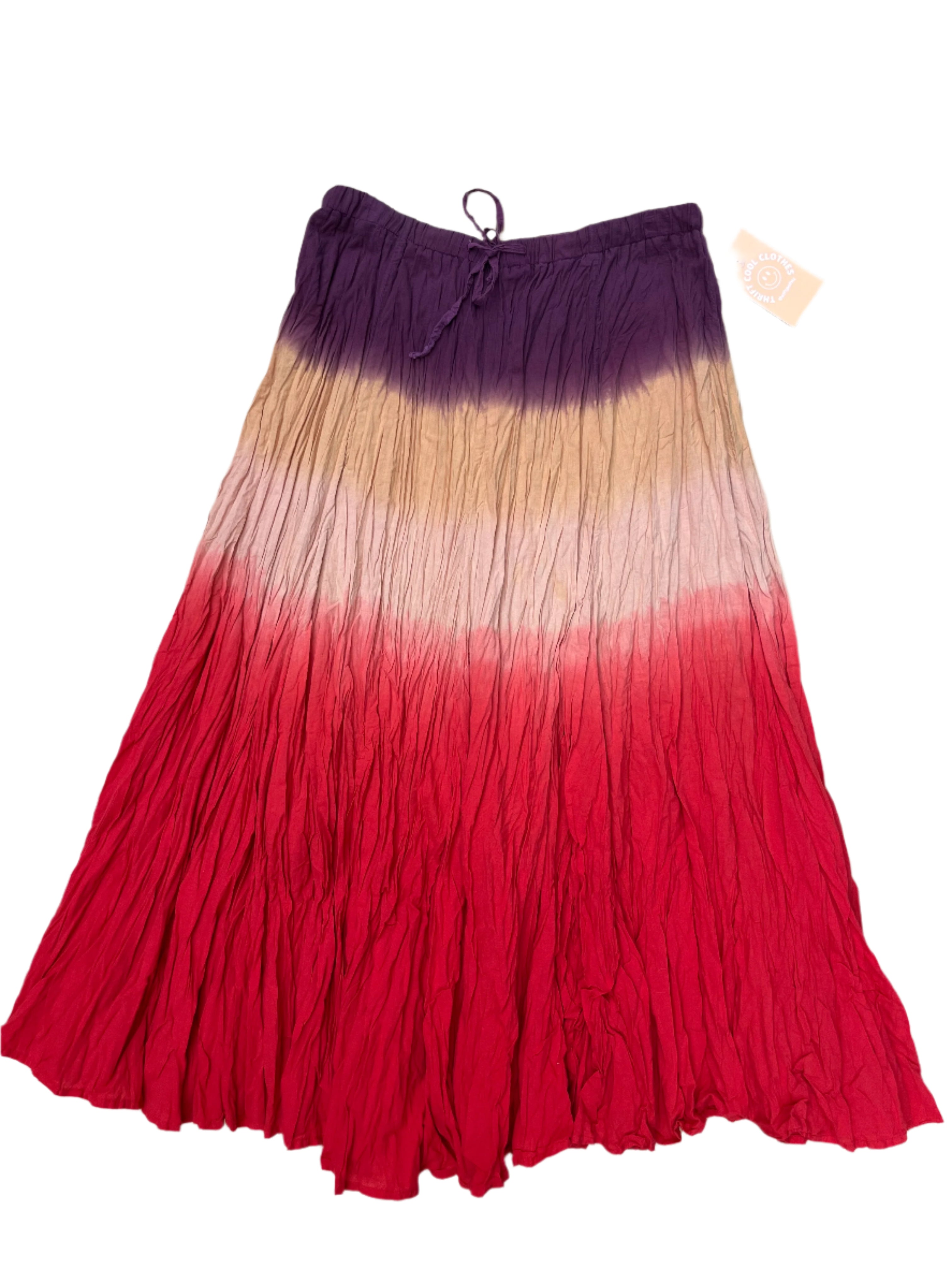 purple red ny collection ombre maxi skirt, s