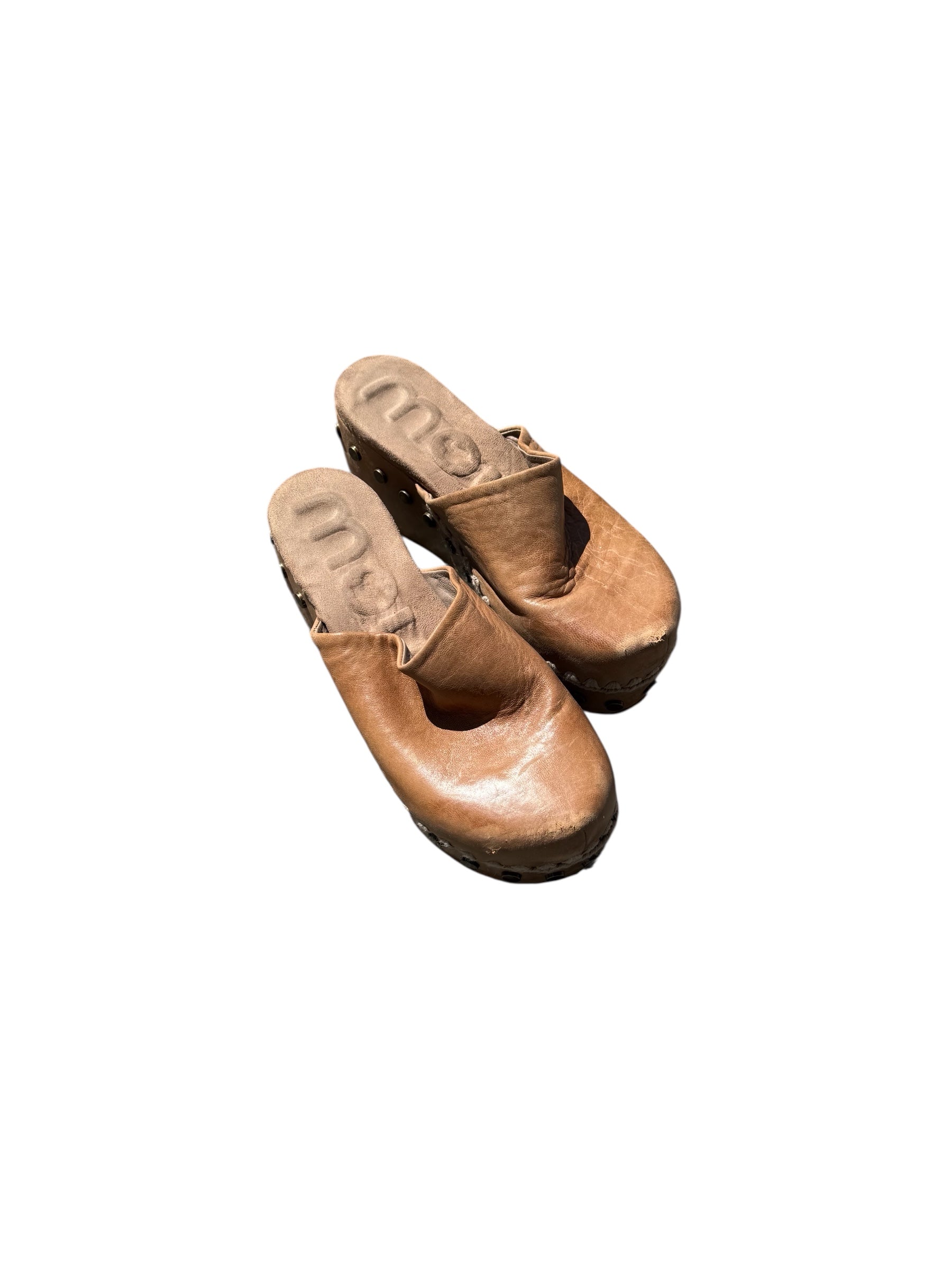 Beige Mou Platform clog, 39