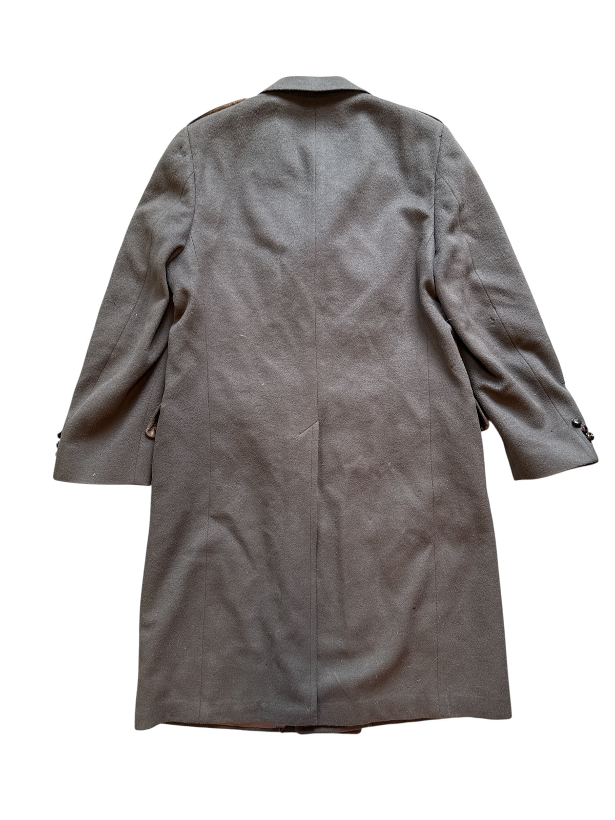 brown hammonton park trench wool coat, L