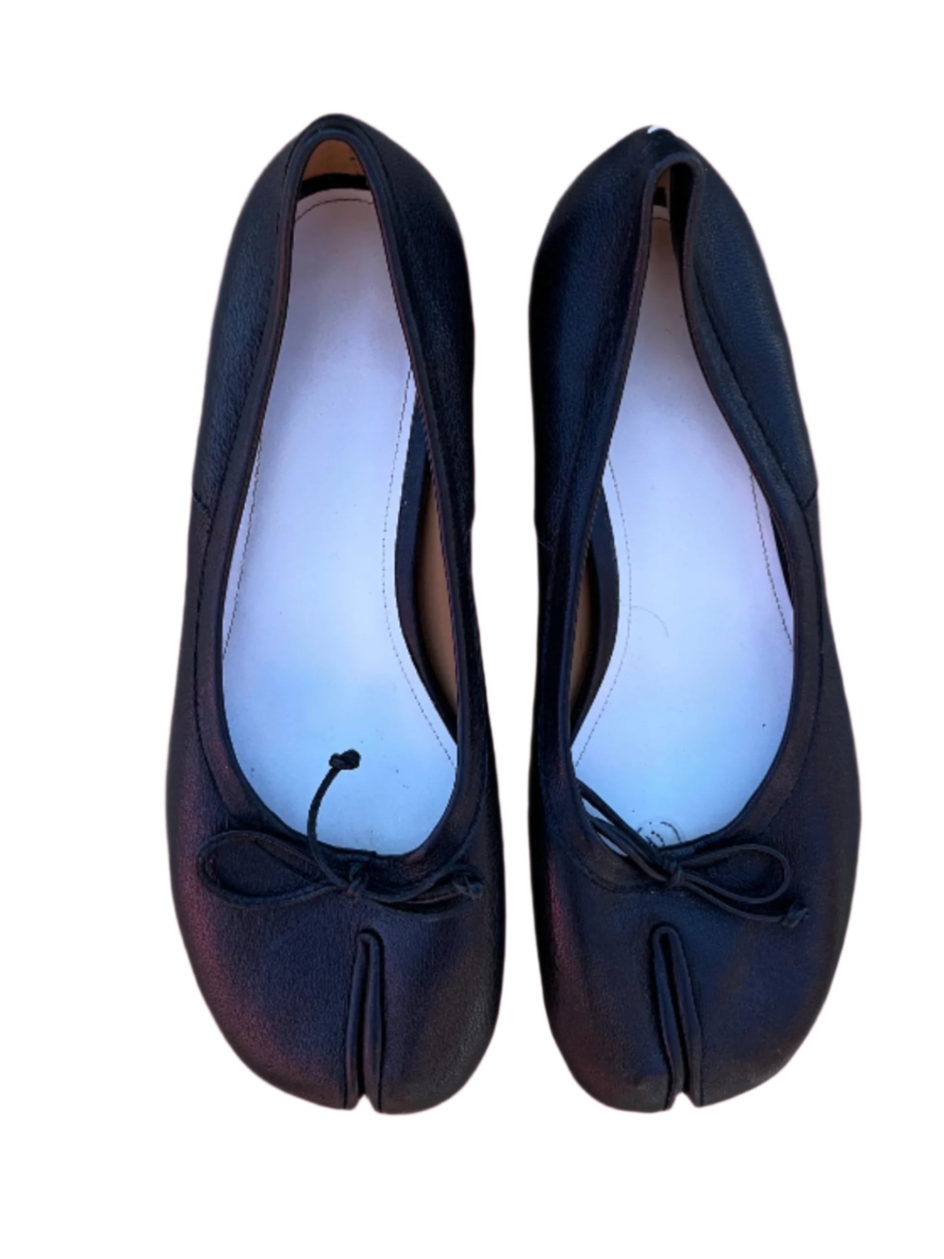 black  faux tabis, 37 (fits like US 6)