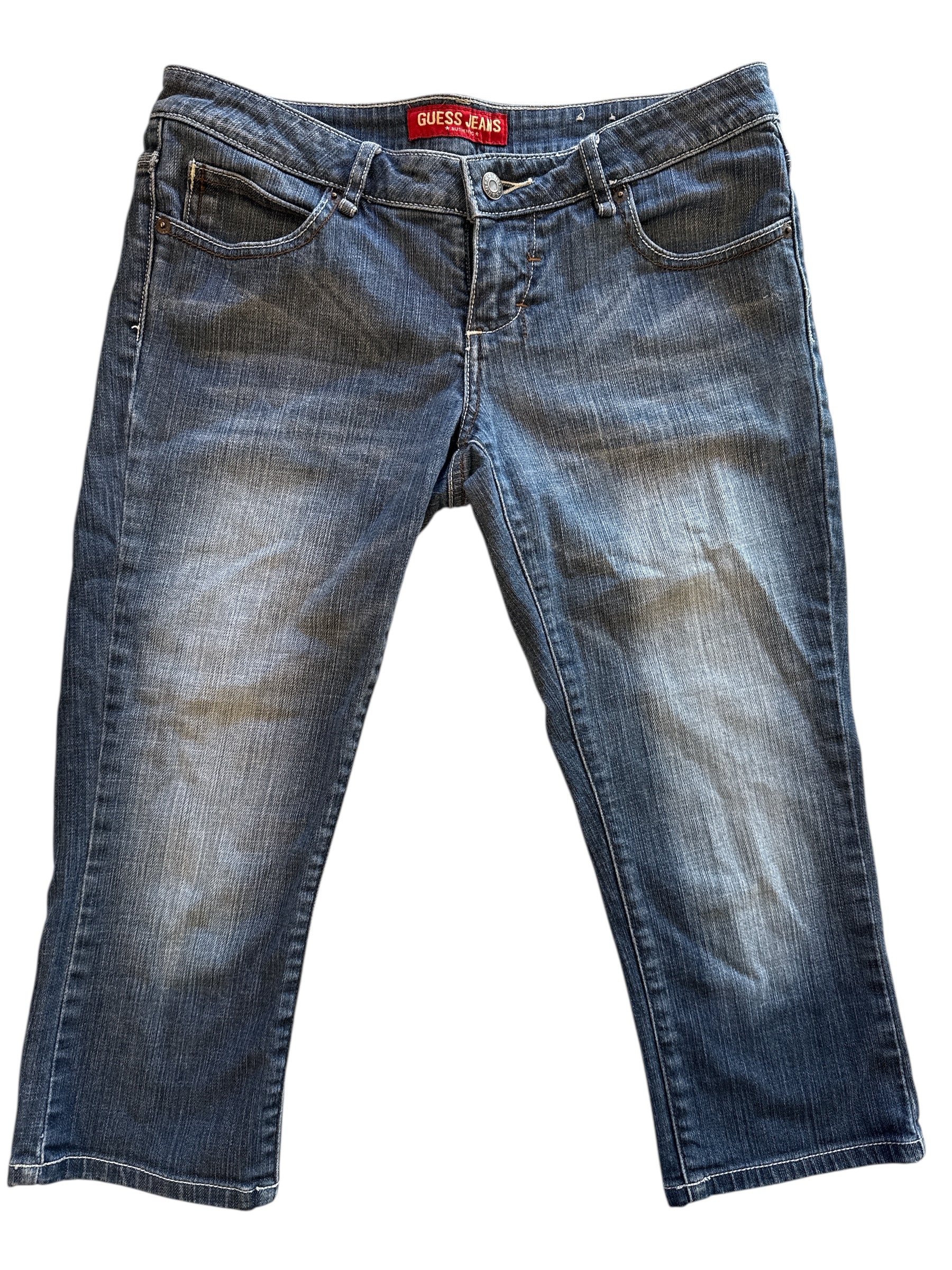 blue guess vtg denim capris, 27