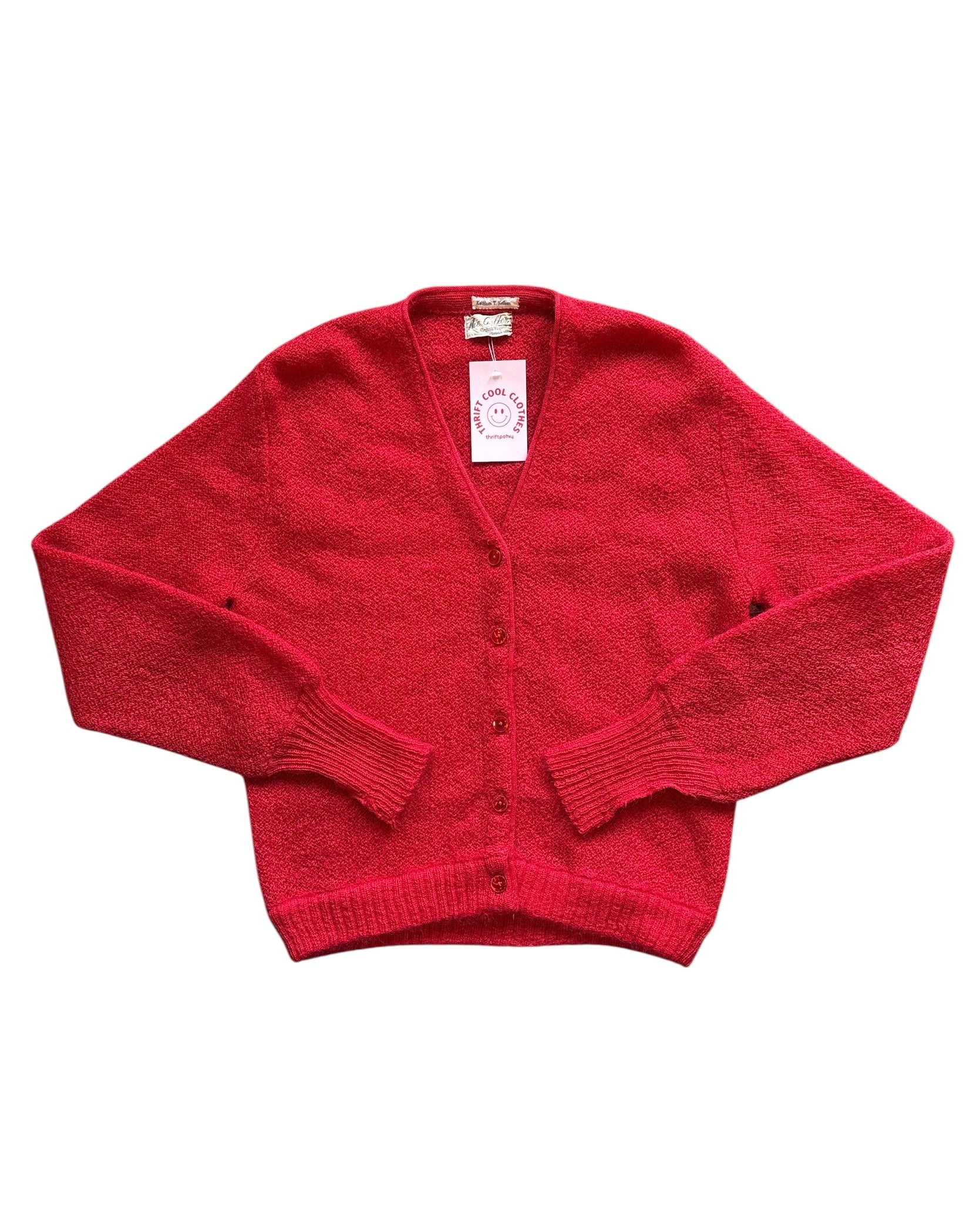red the golfer by british vouge cutie knit cardigan