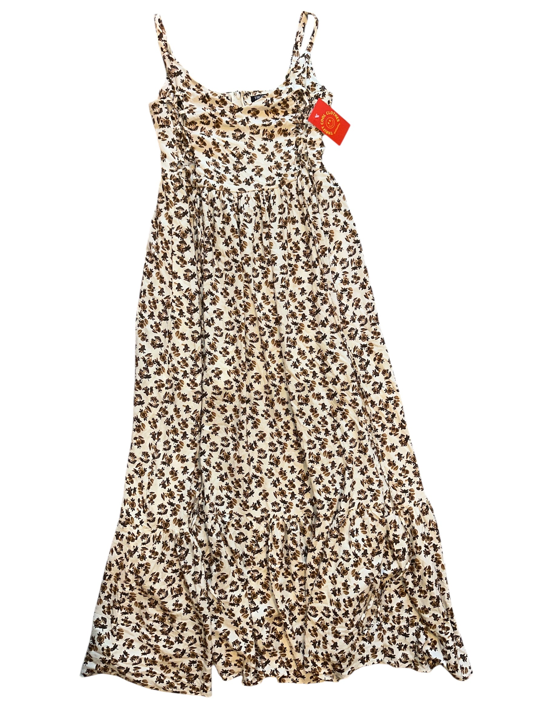 Cream brown Thorn & fable Floral maxi dress, Xl