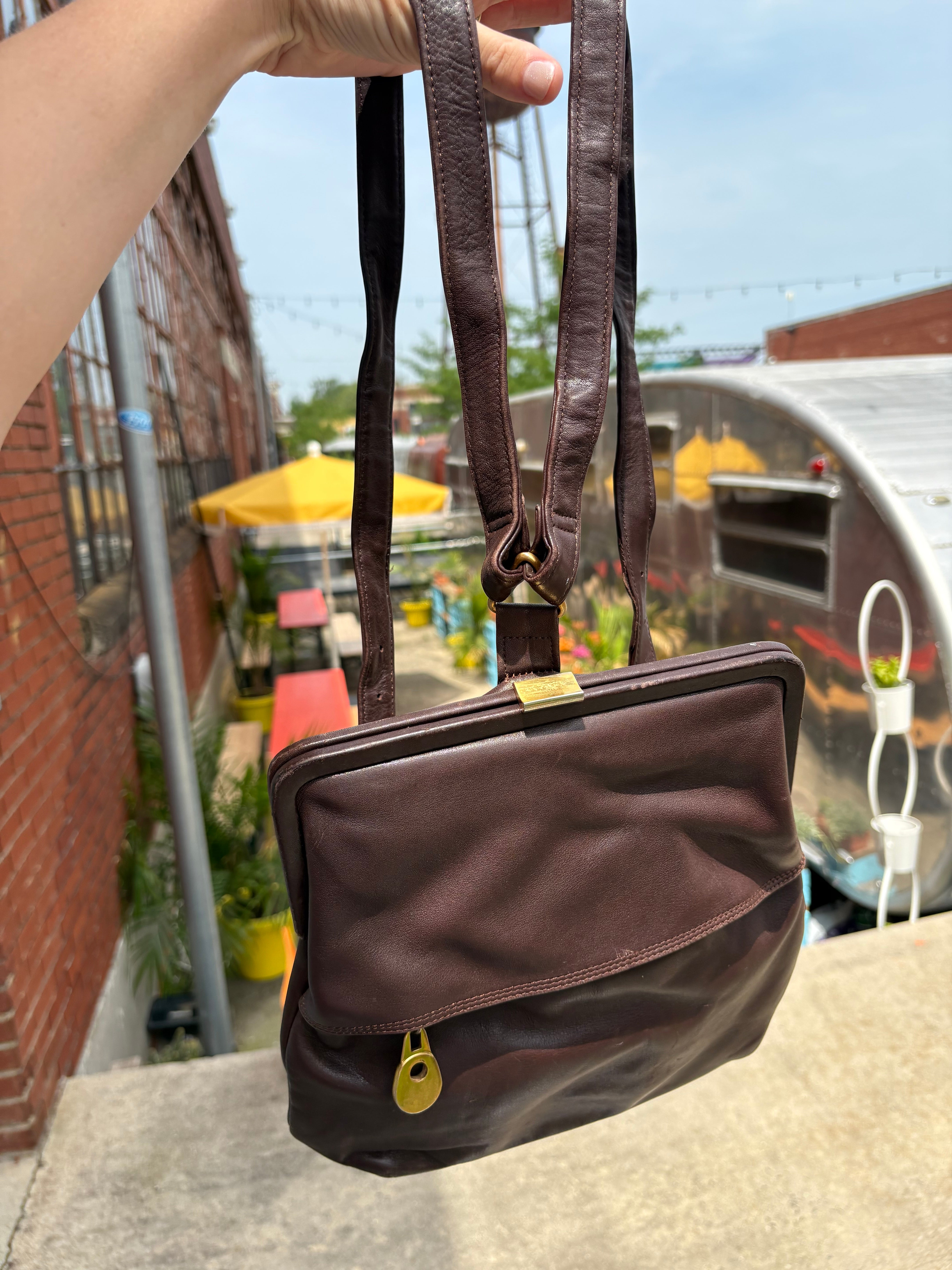 Liz claiborne Brown leather backpack