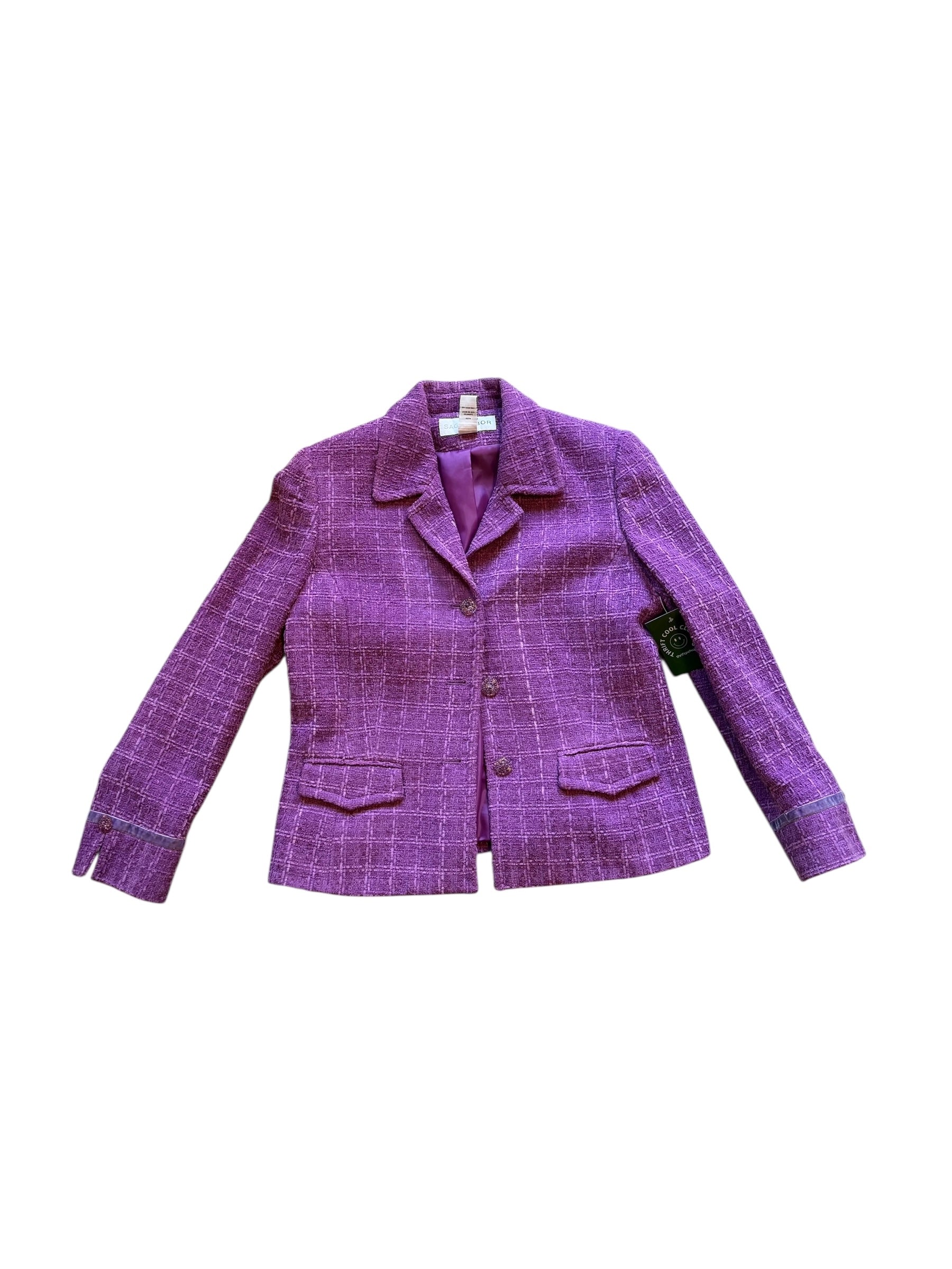 purple Sag harbor textured blazer, 10