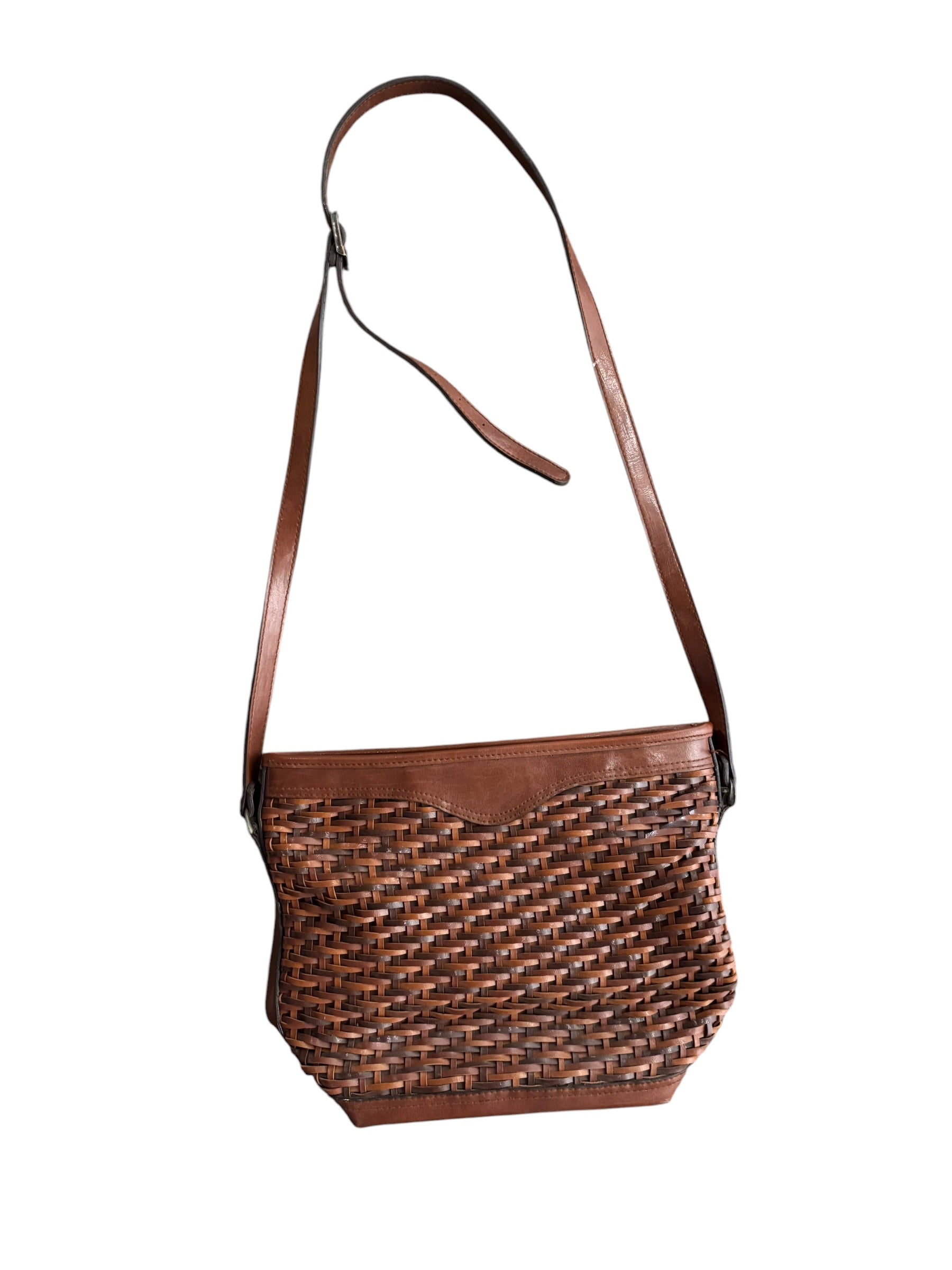brown  braided bag