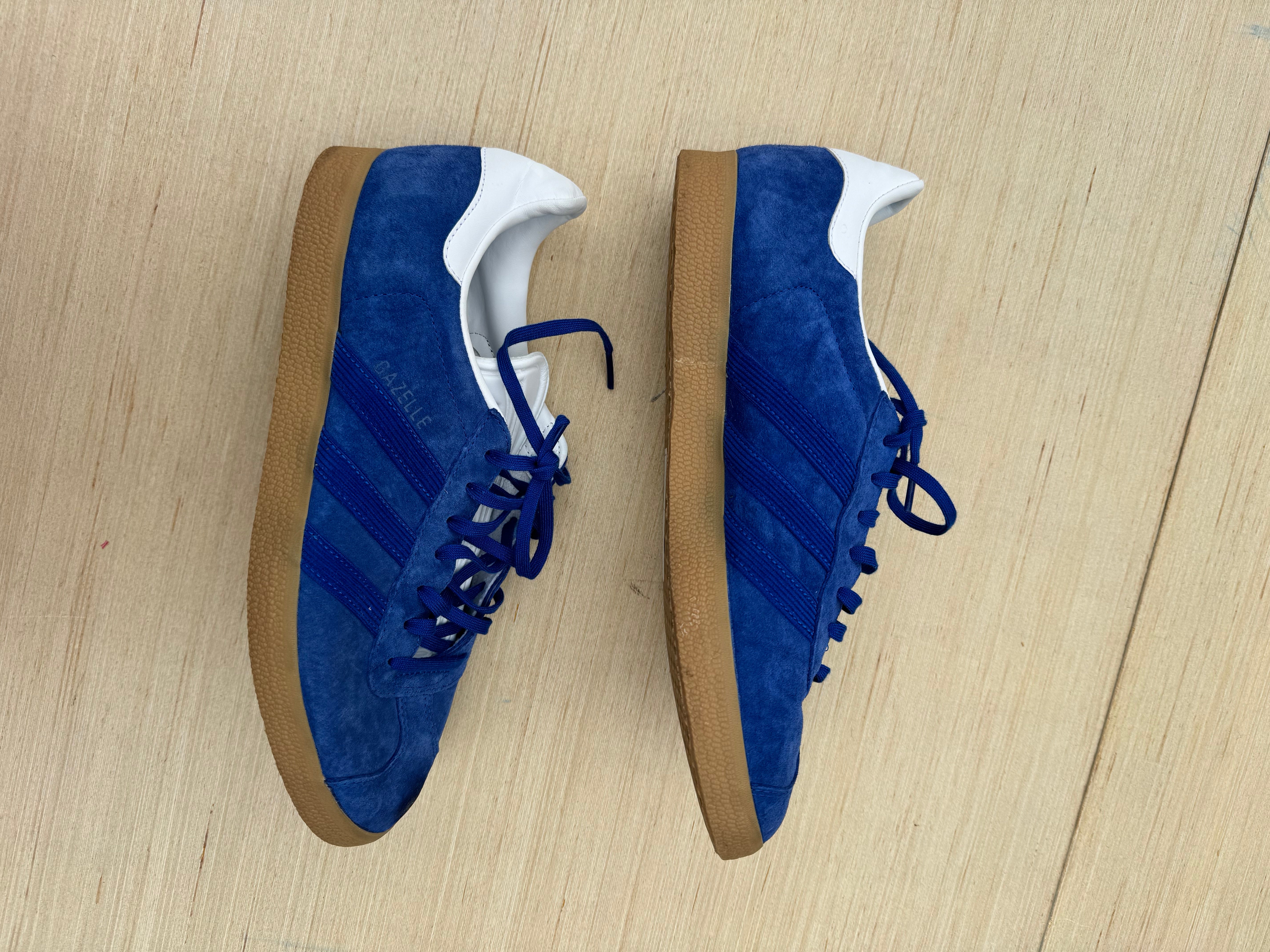 blue adidas gazelles, 9.5 womens
