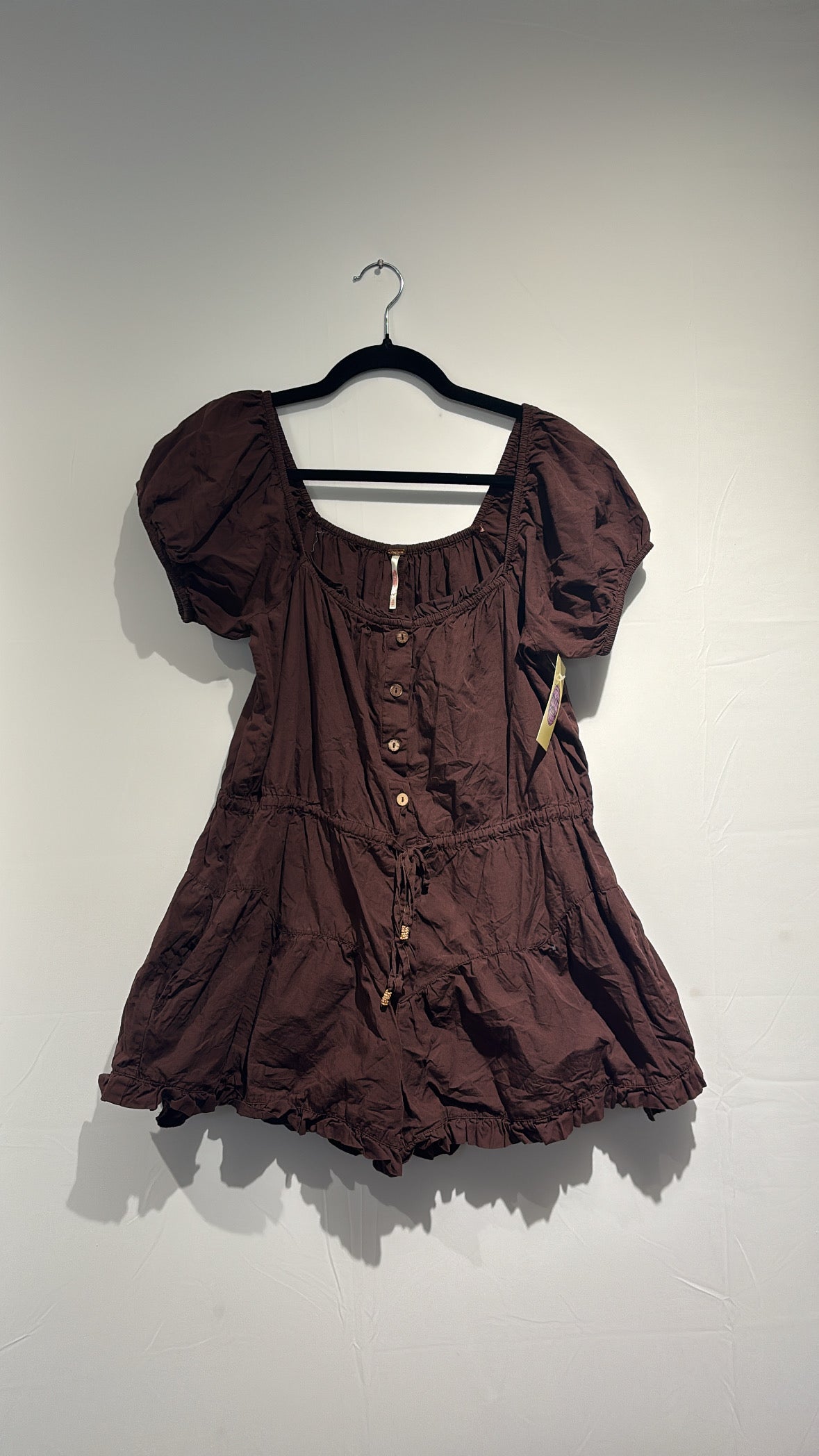 Brown Free people Aline romper, Xs