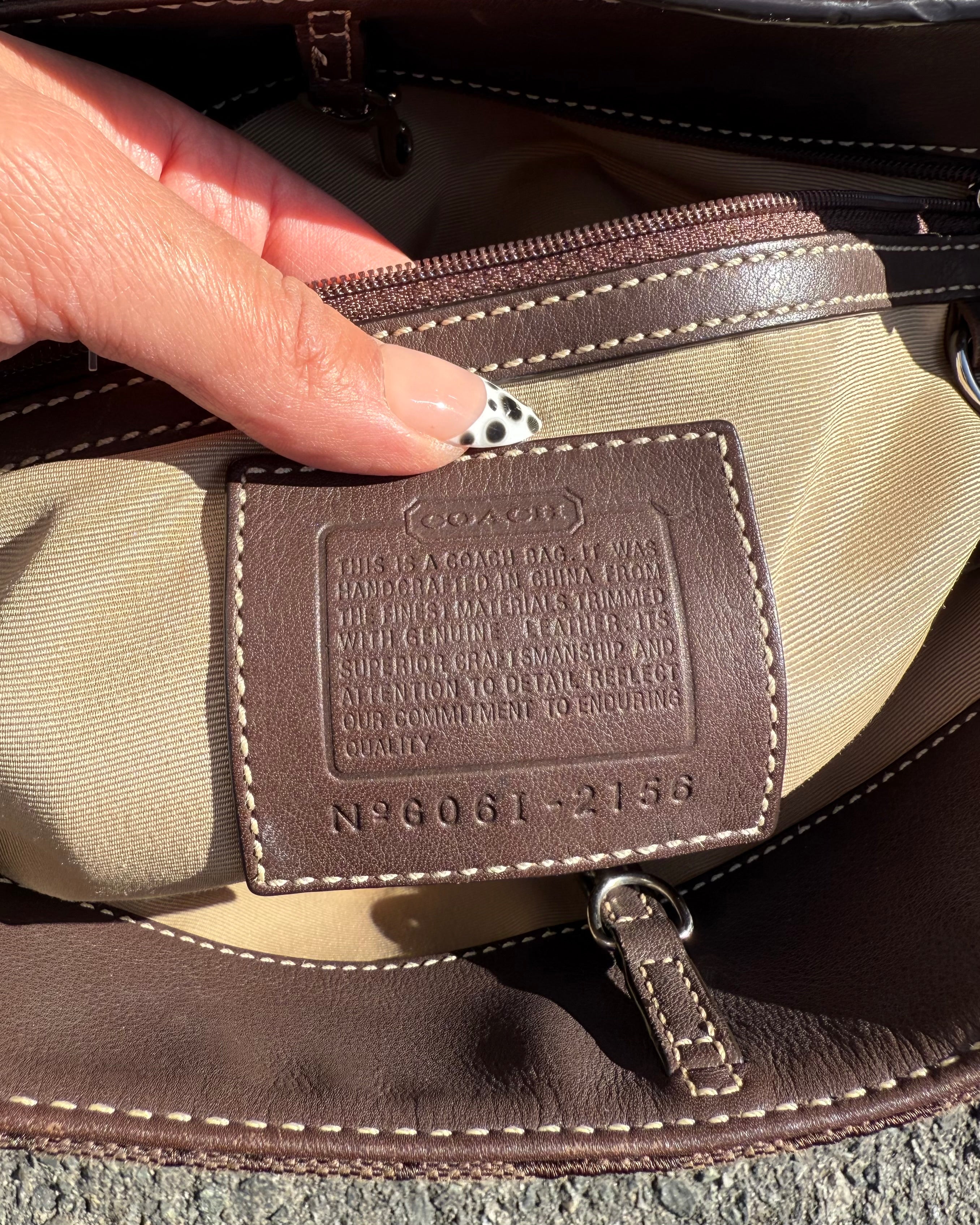 Brown Coach 2156 hobo bag