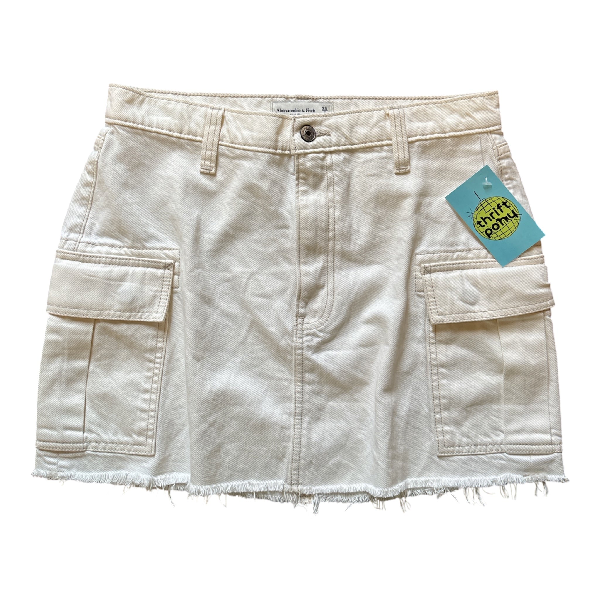 white abercrombie cargo mini skirt, 6