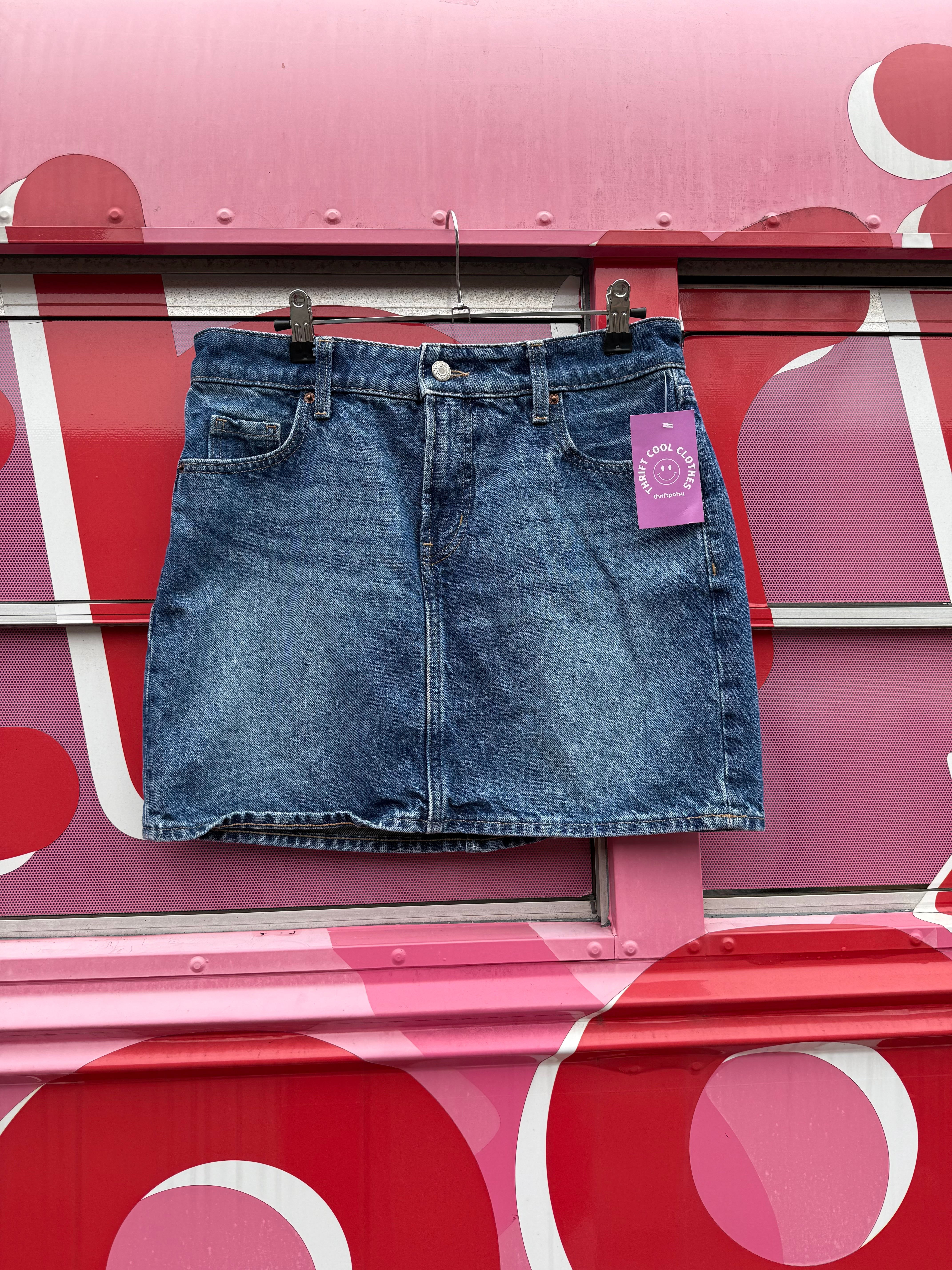 blue old navy denim mini skirt, 6