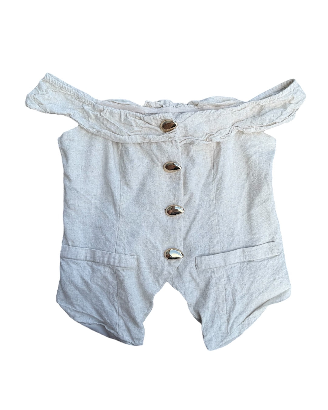 tan micas nwt vest style tank, M