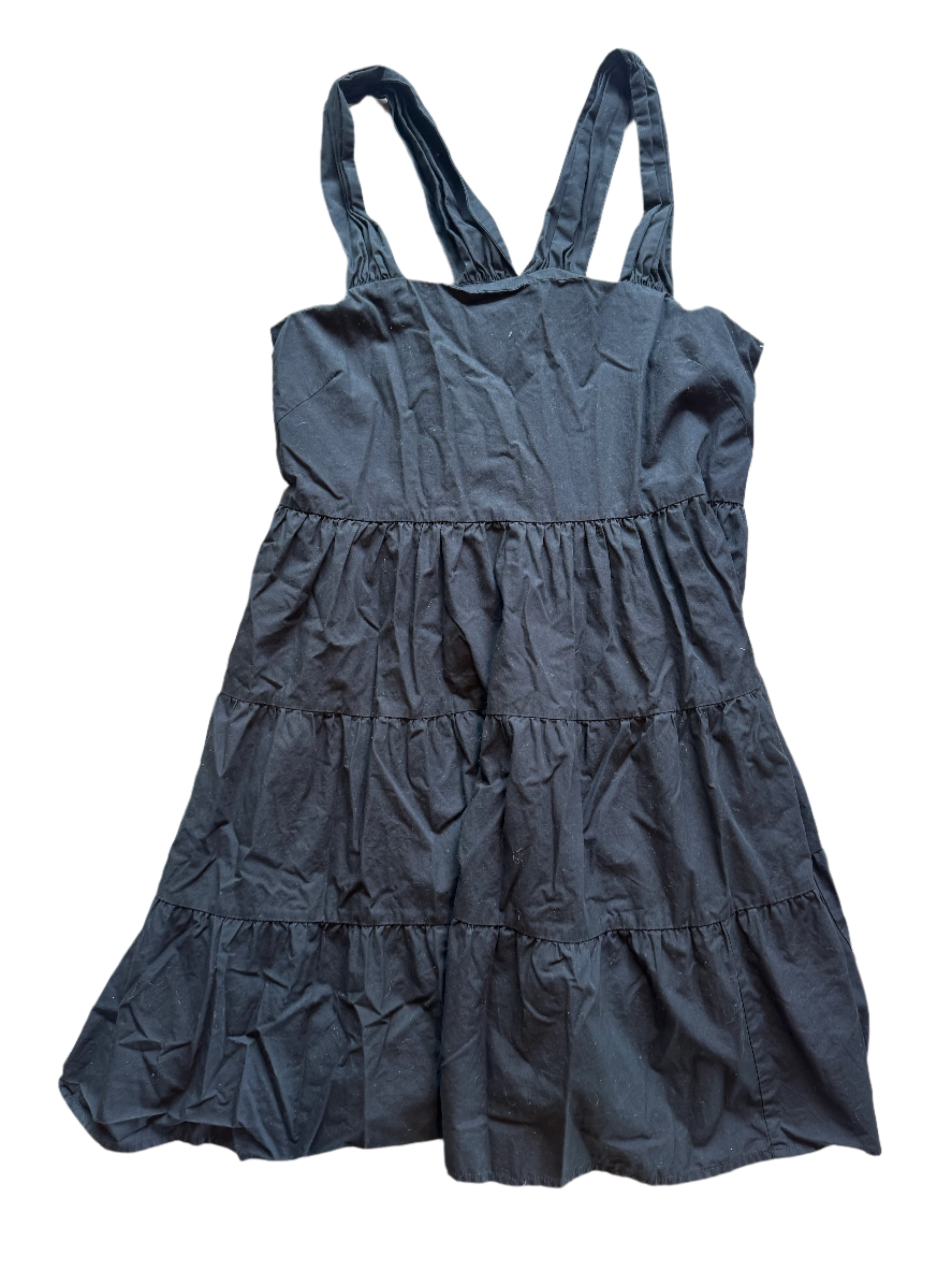 Black J crew Tiered mini dress, M