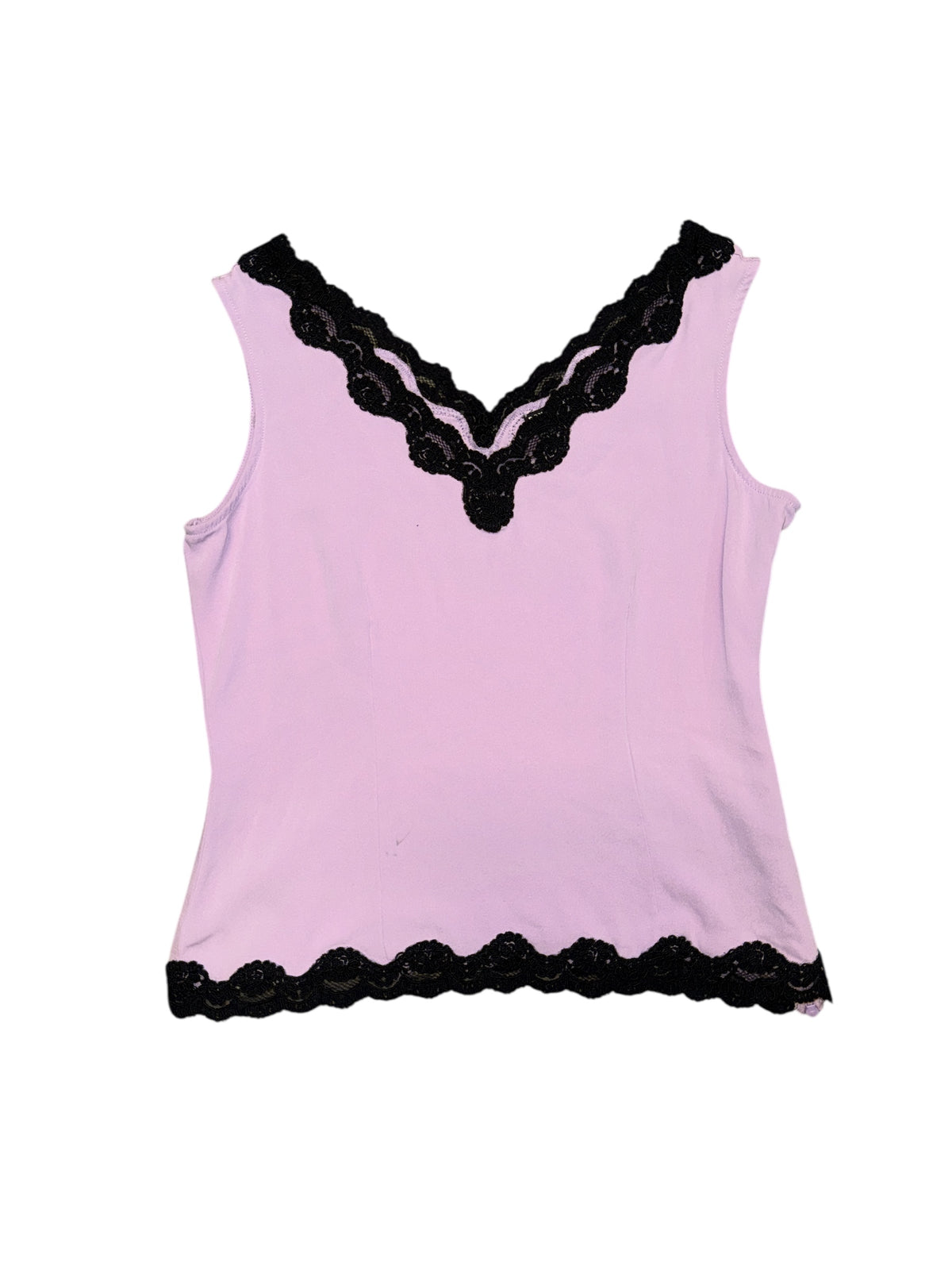 purple black don caster crochet trim tank, 4
