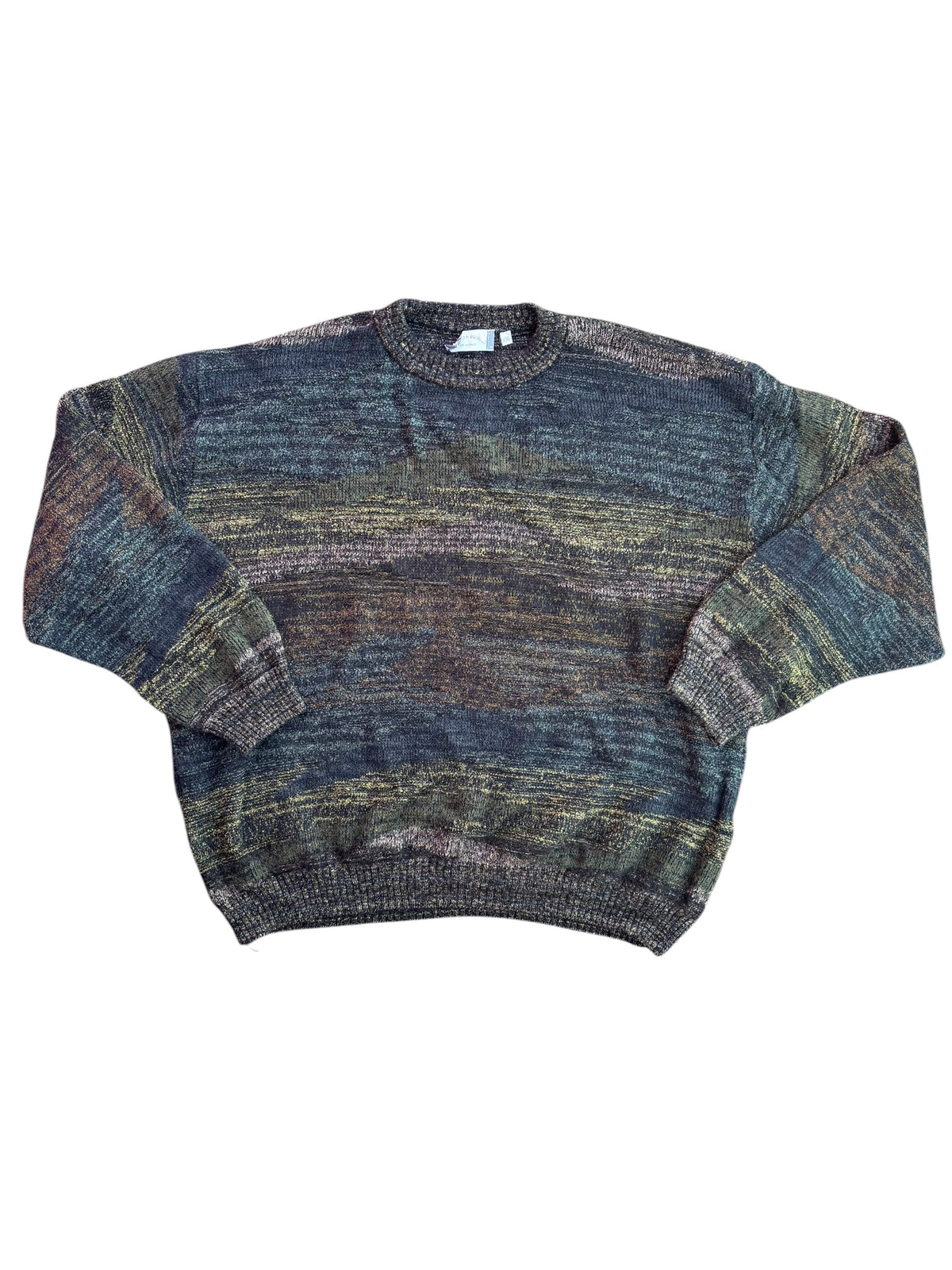 black and green Riscatto Portofino heathered knit pullover, xxl