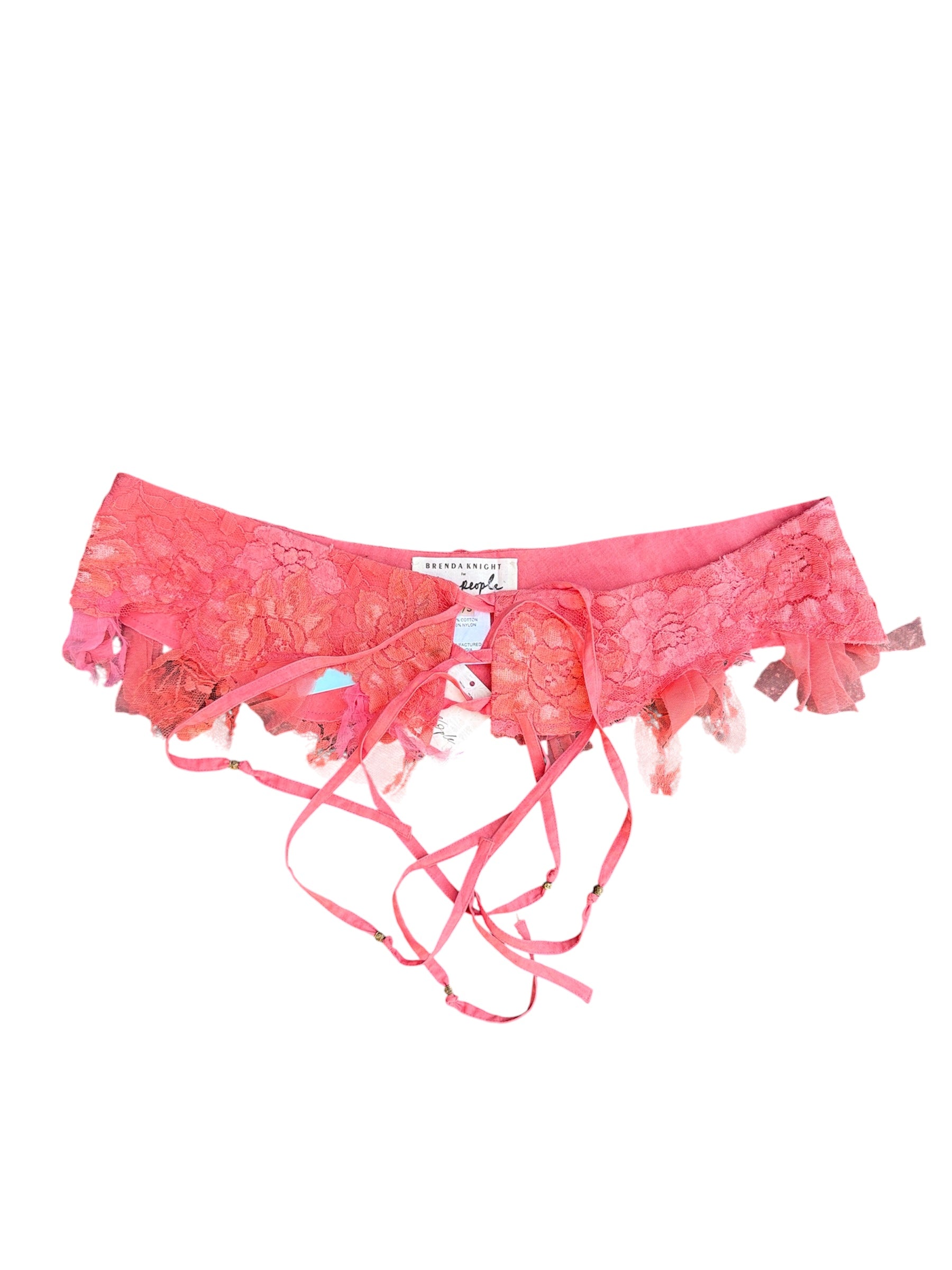 coral free people tie belt thing