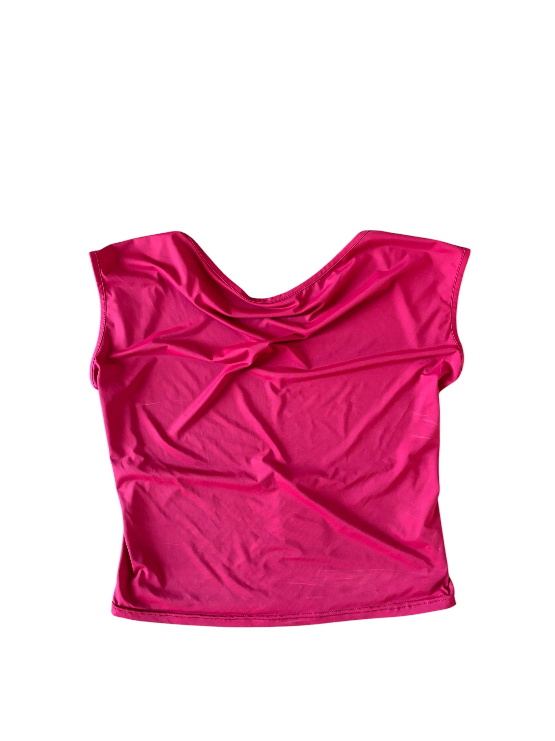 red  slinky open back top, L