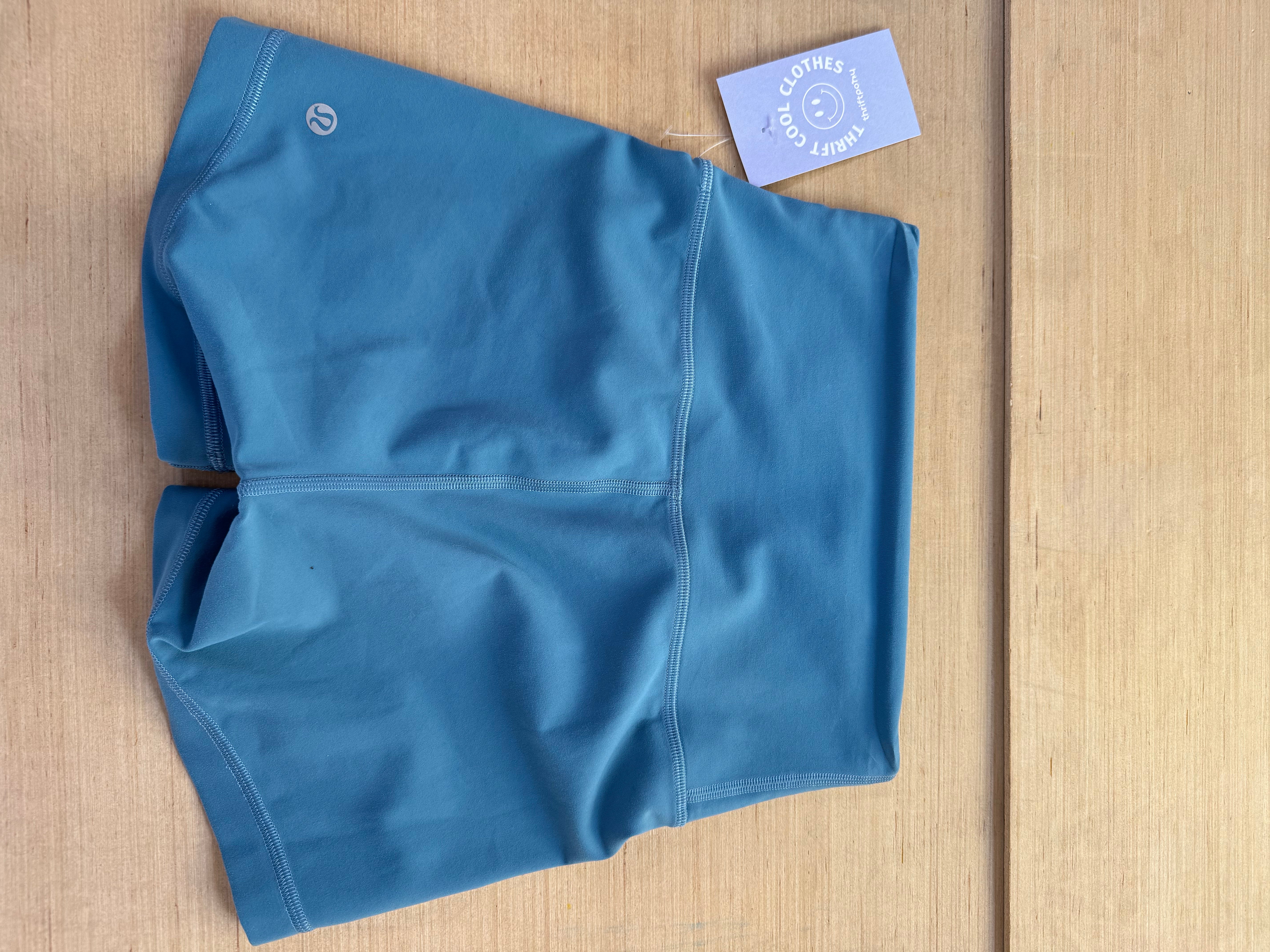blue lululemon biker shorts, 4
