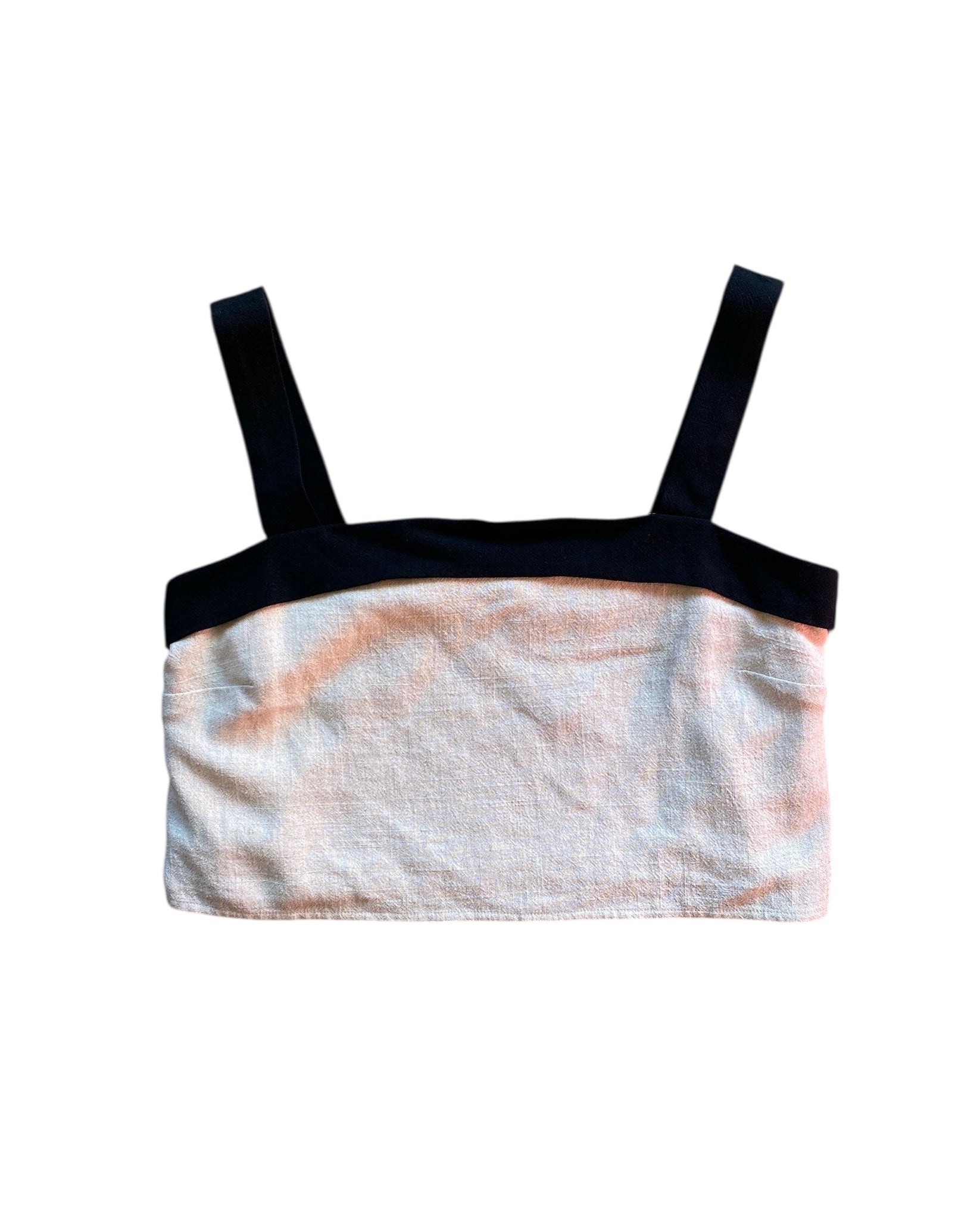 Beige black Vestique NWT linen tank, S