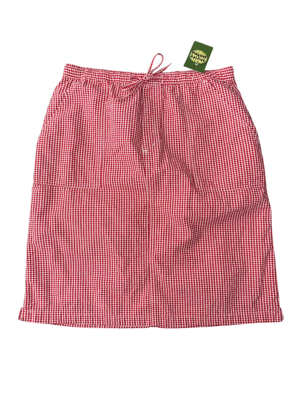 red BC essentials gingham pull on skirt, 14