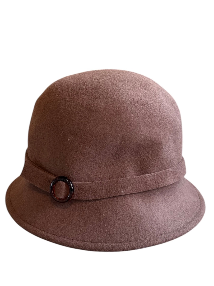 brown koan 100% wool cloche, 56
