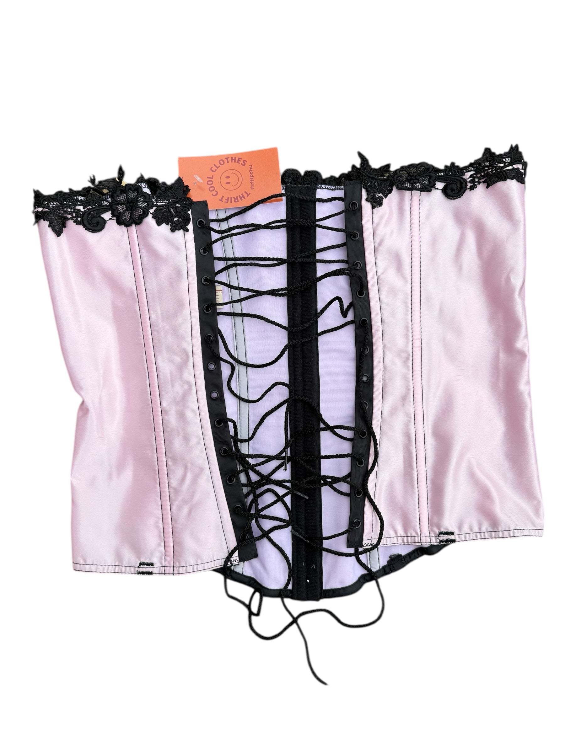 pink empire intimates deadstock vtg 80s made in usa bustier top, 36  fits like S/M