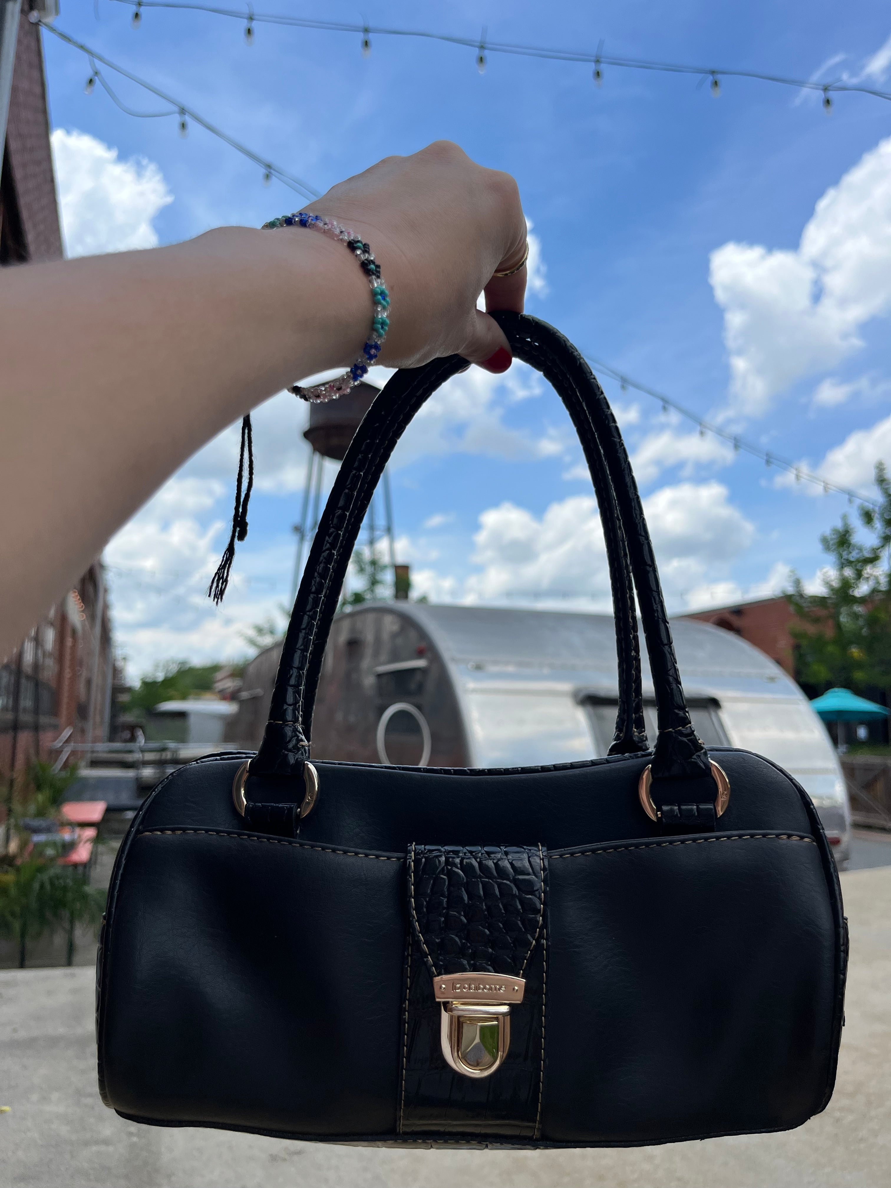 black Liz Claiborne shoulder bag