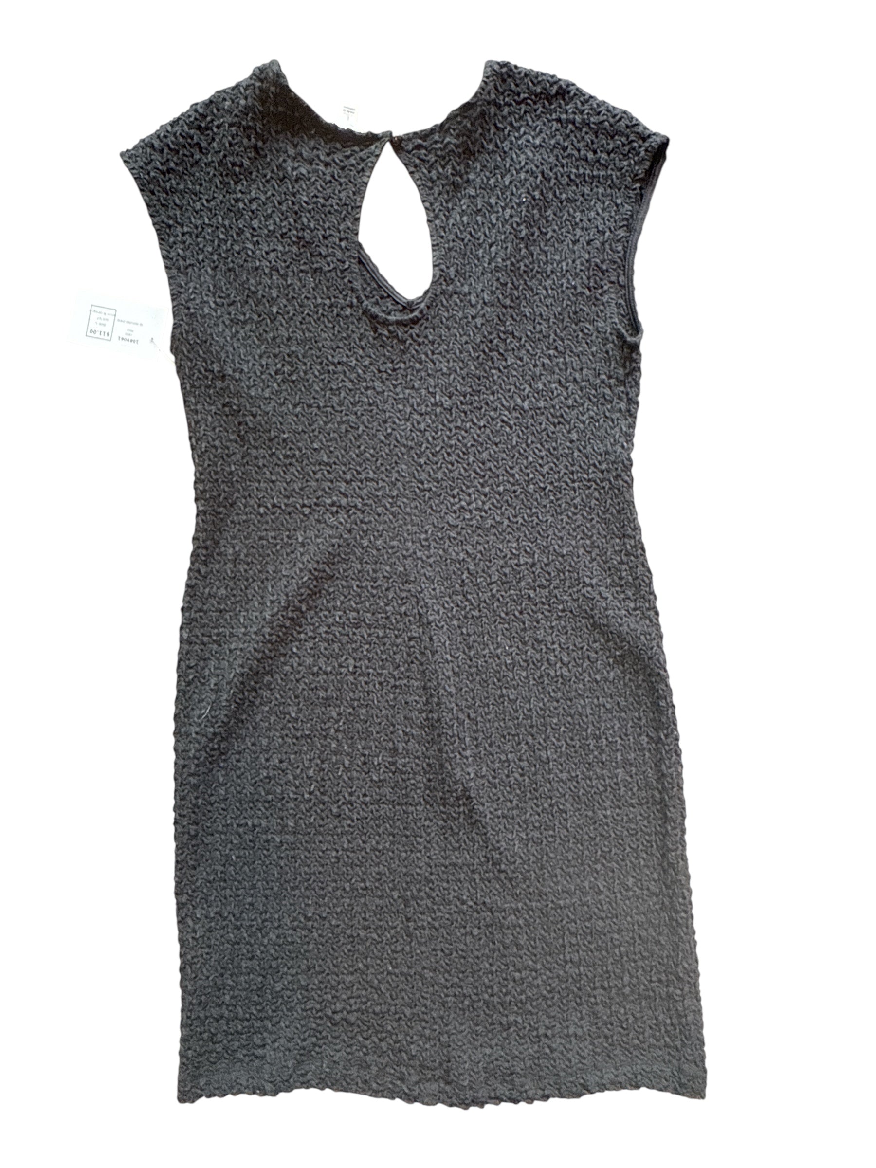 black cato ss textured dress, L