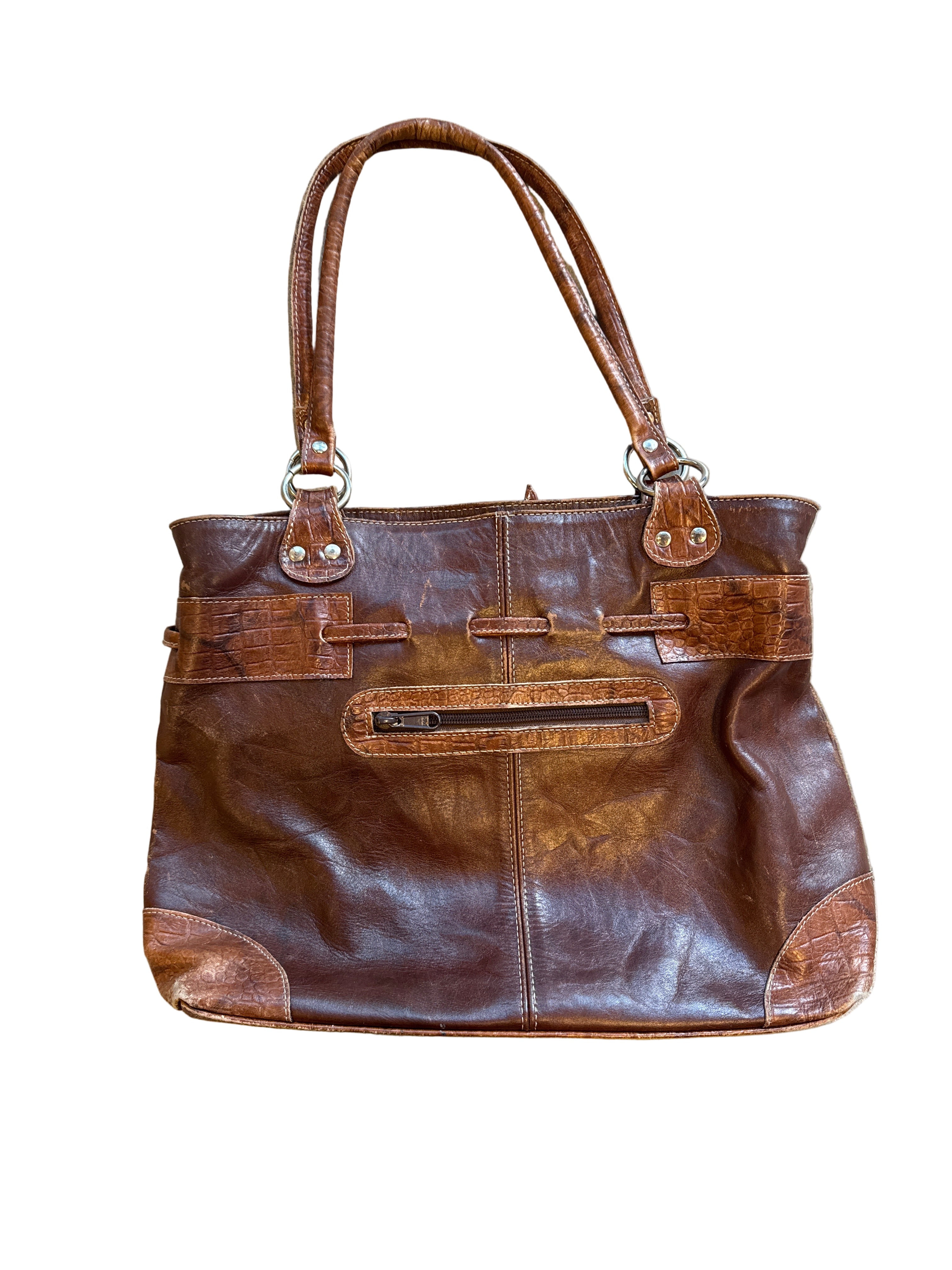 brown danielas leather handbag