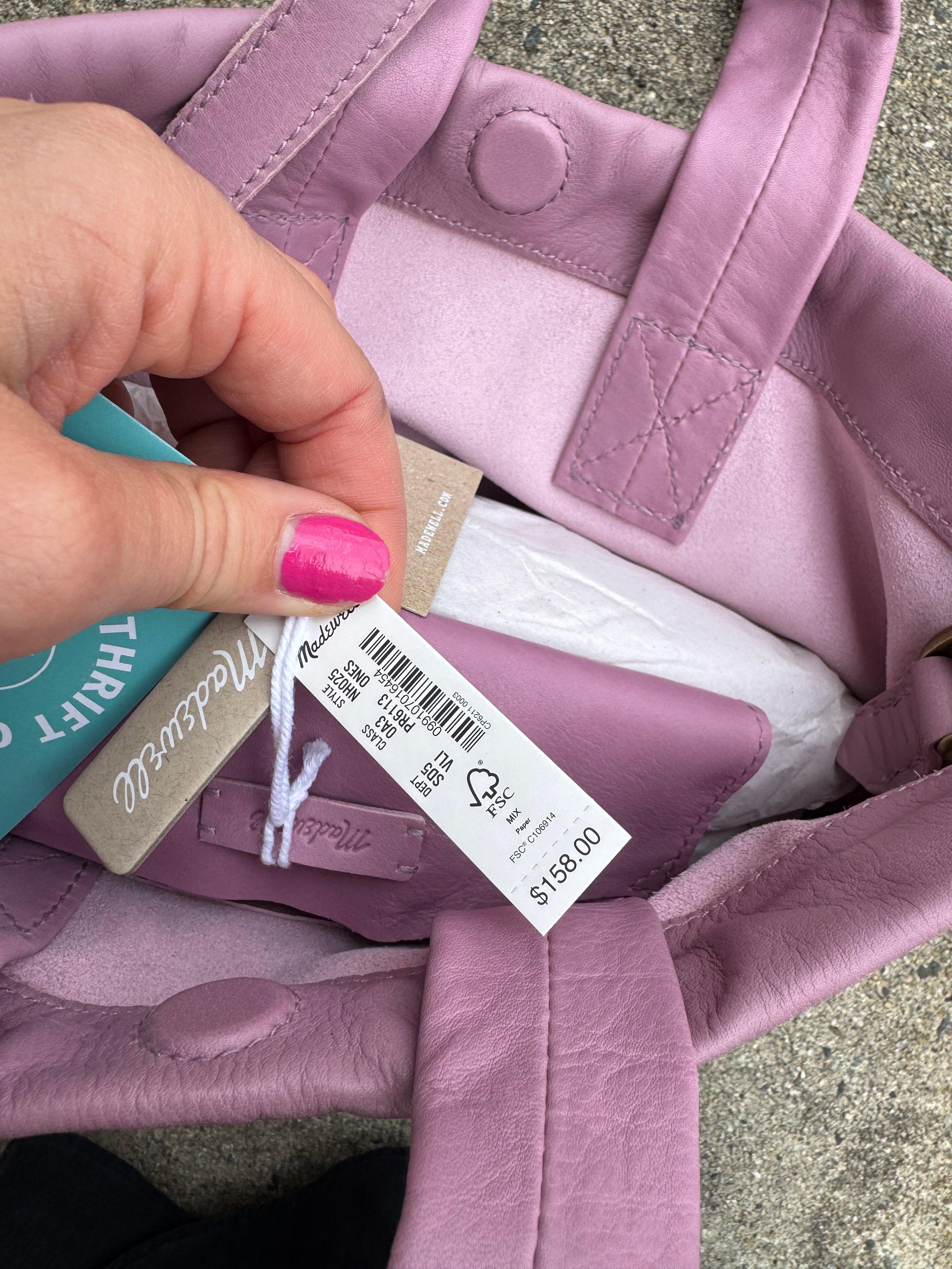Purple Madewell Bag nwt