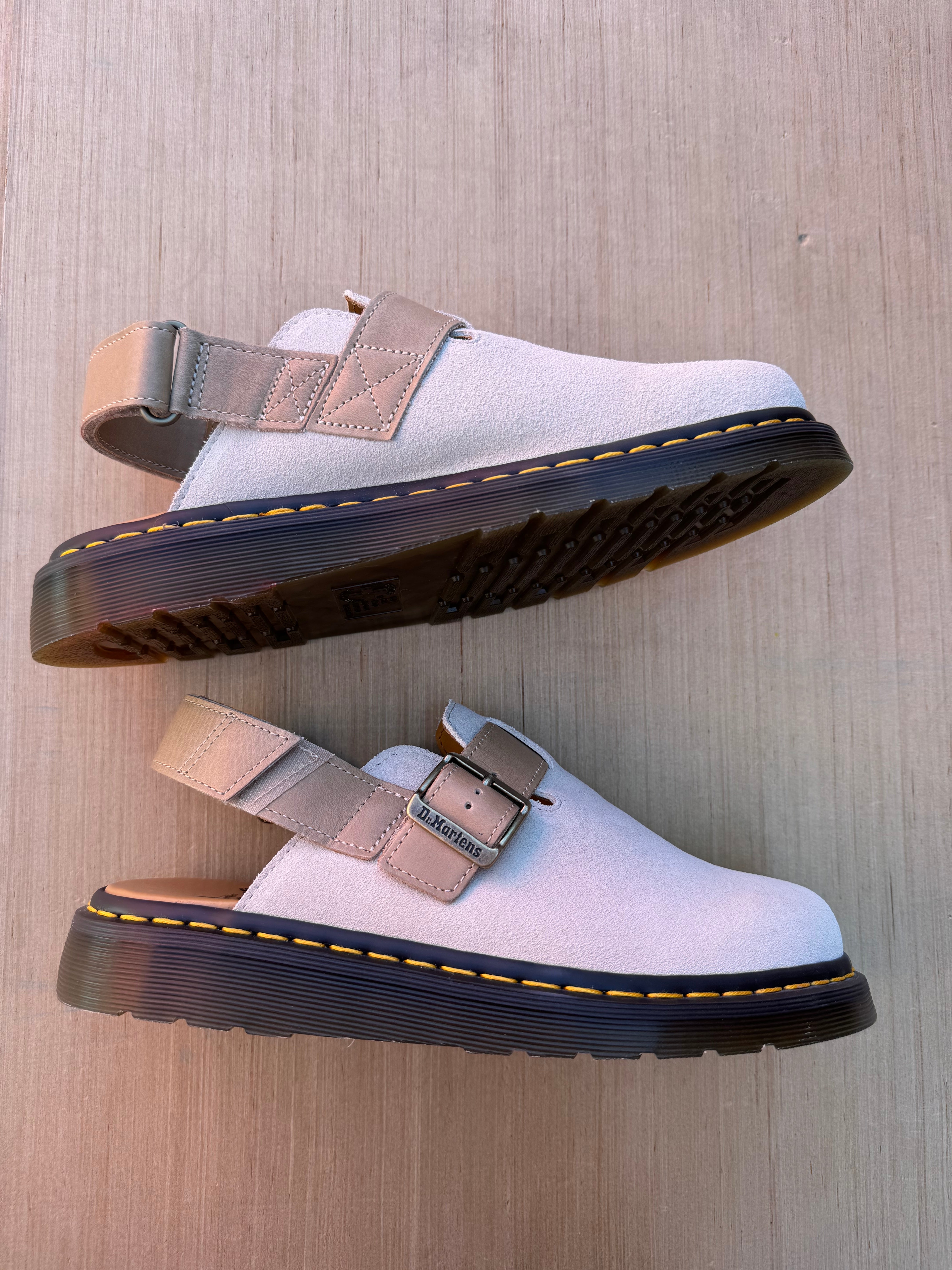 Beige Dr martens clogs, 10 women’s (in like new condition)