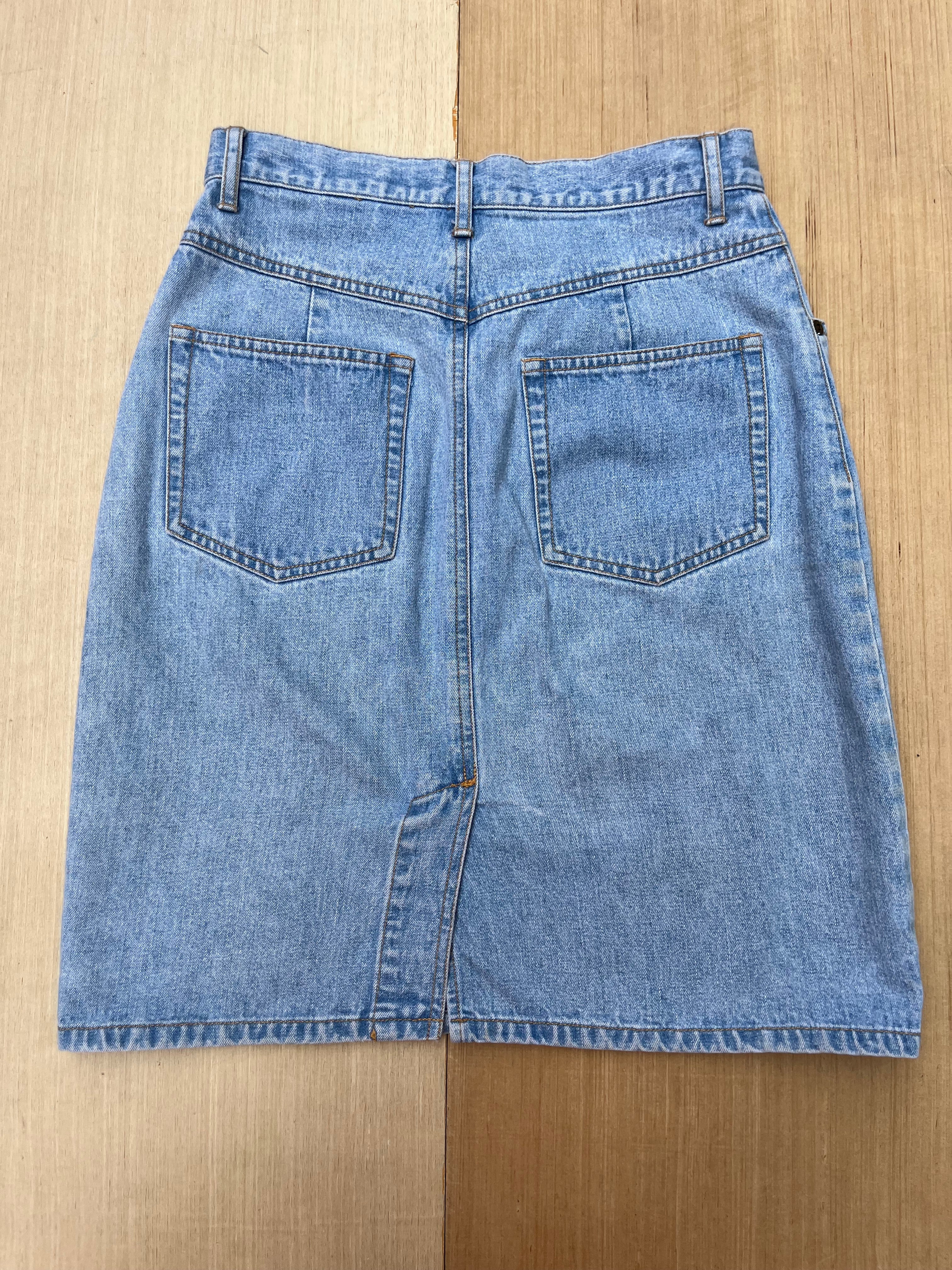 blue eddie bauer denim skirt, 6