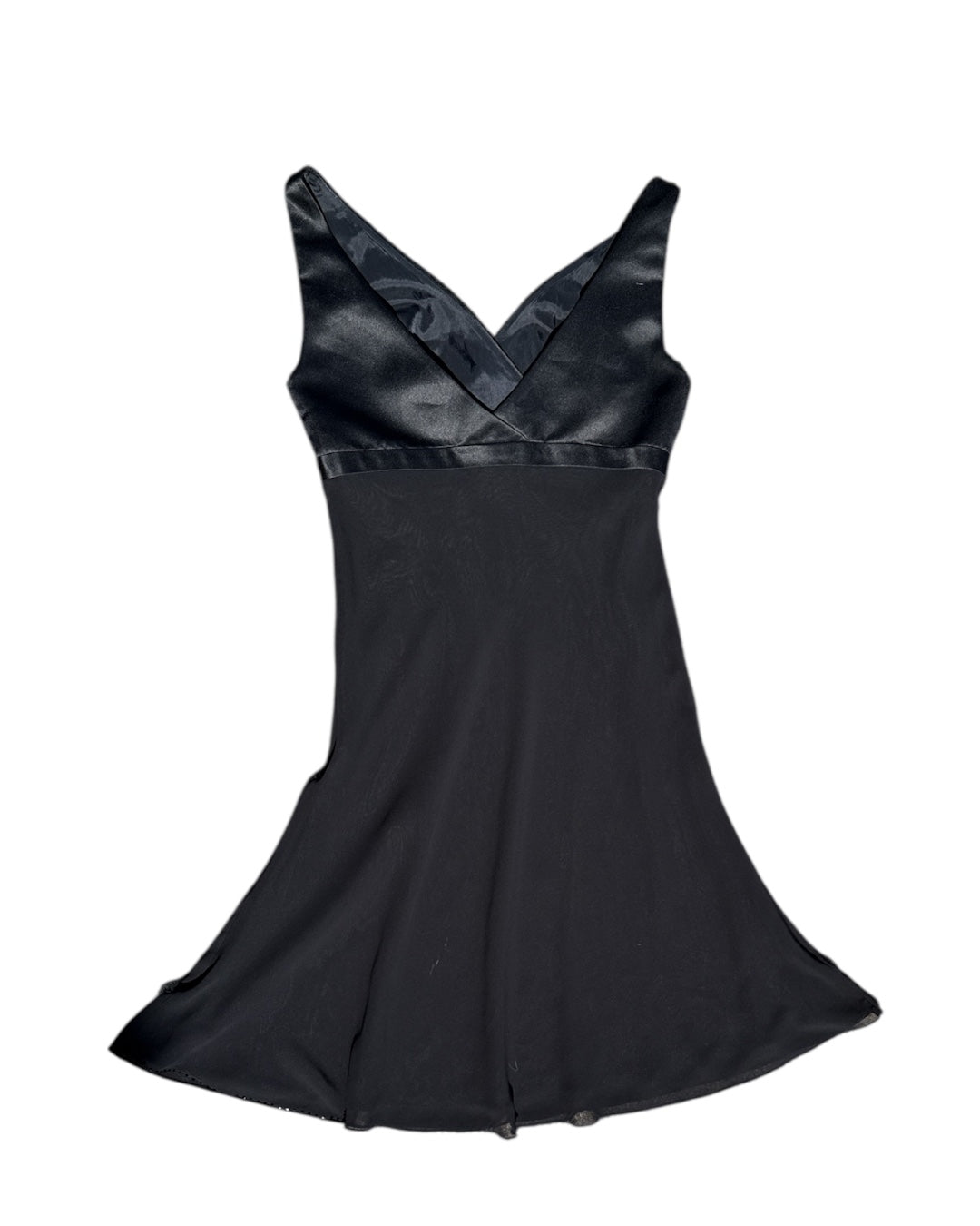 Black white house black market Satin and chiffon beaded bottom dress, 6