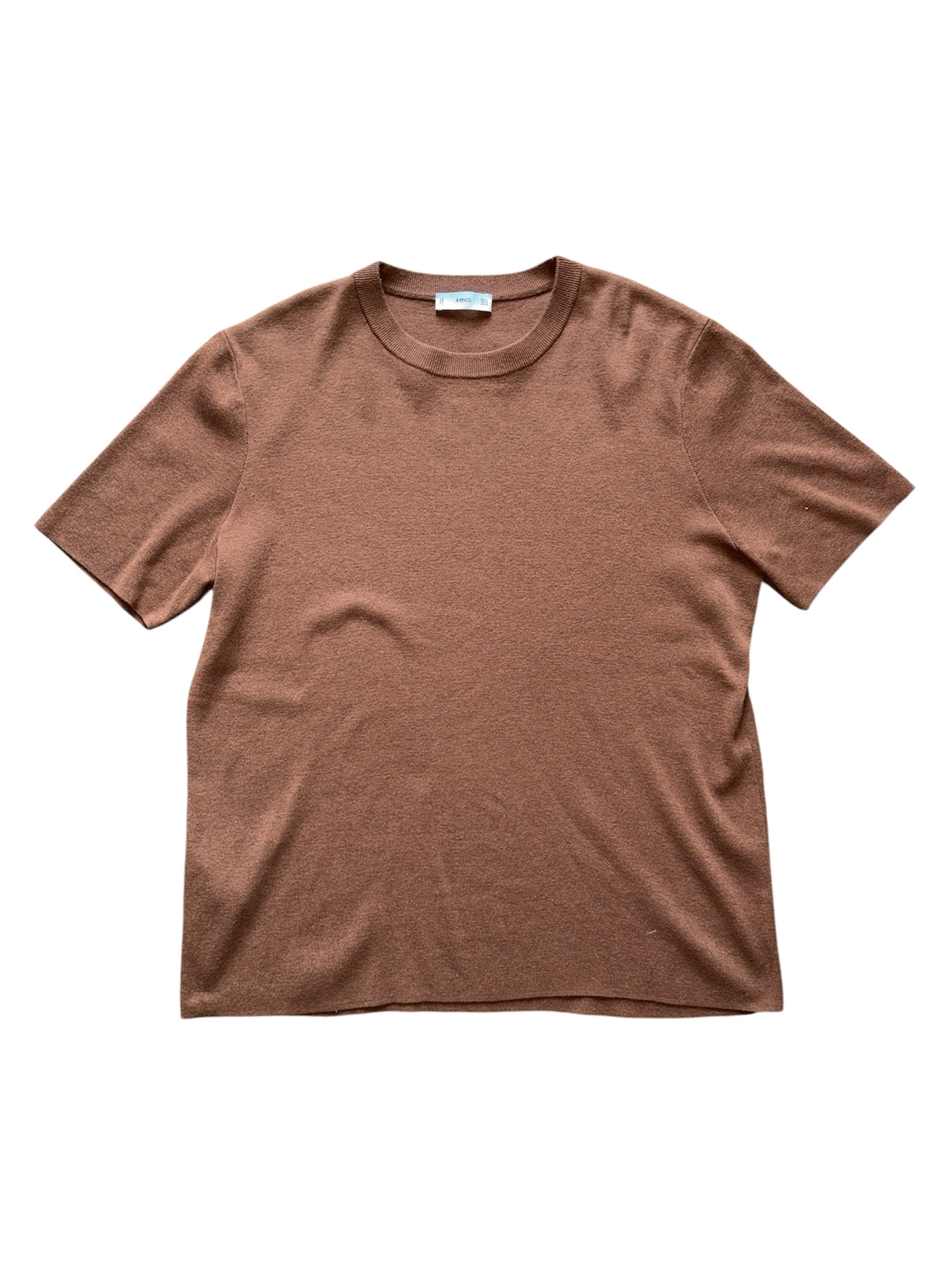 Brown MNG ss sweater top, XL