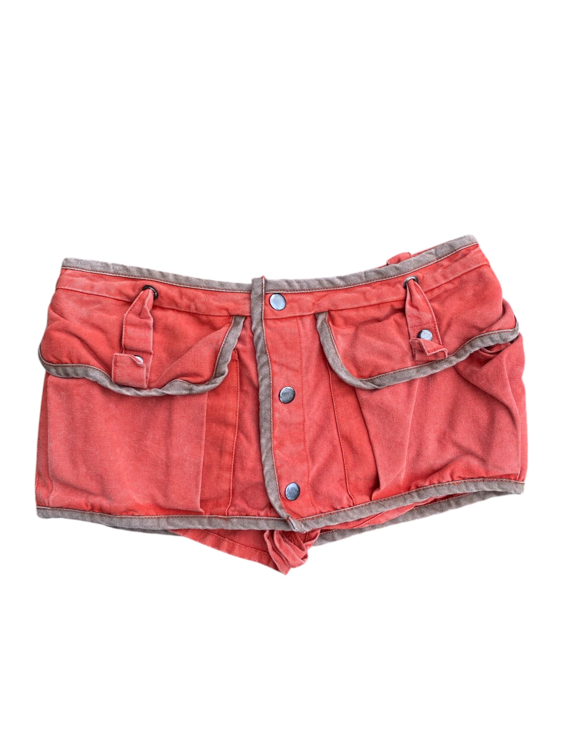 Orange Free people Funky lil button skort, S
